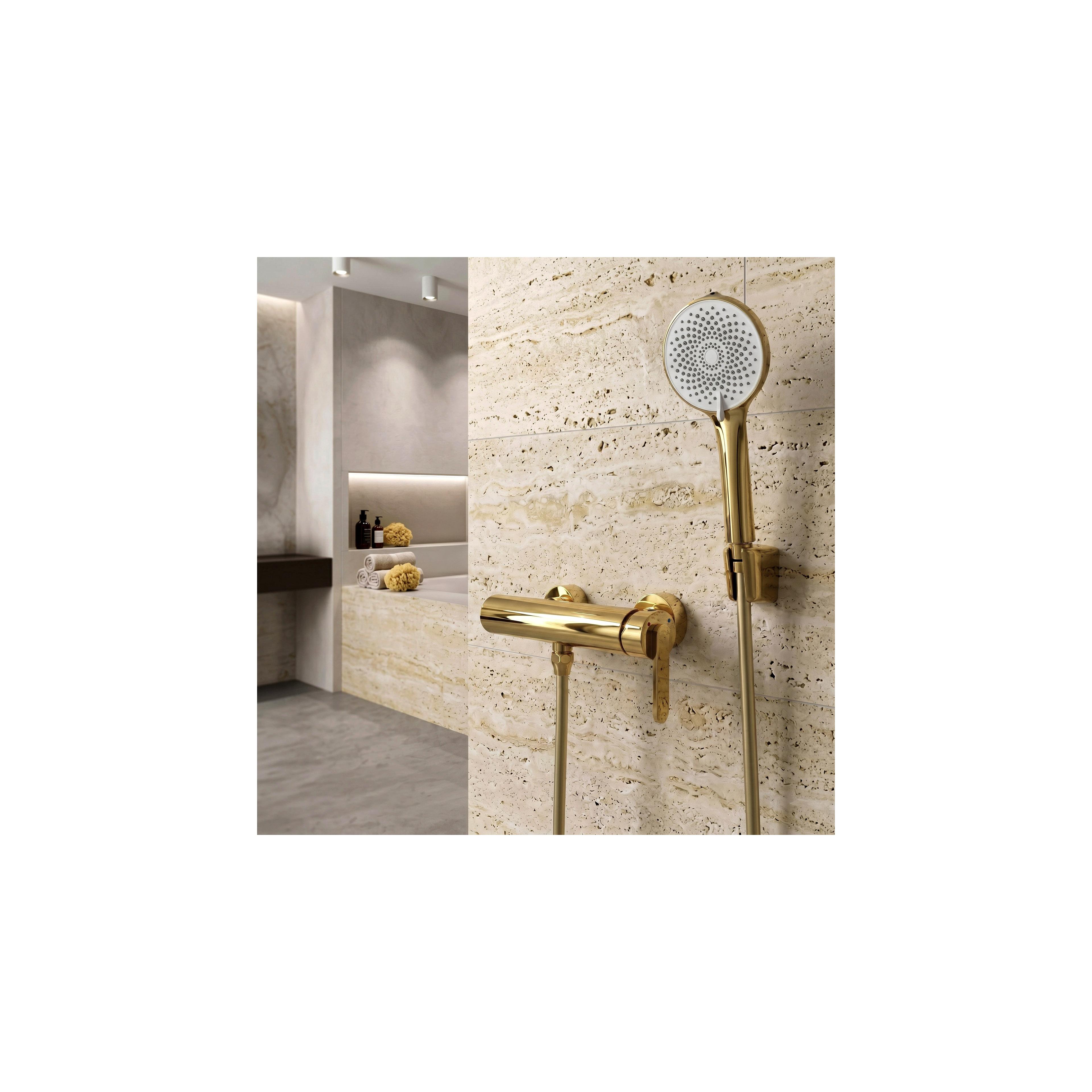 Anti-twist shower hose Rea Gold 150 cm