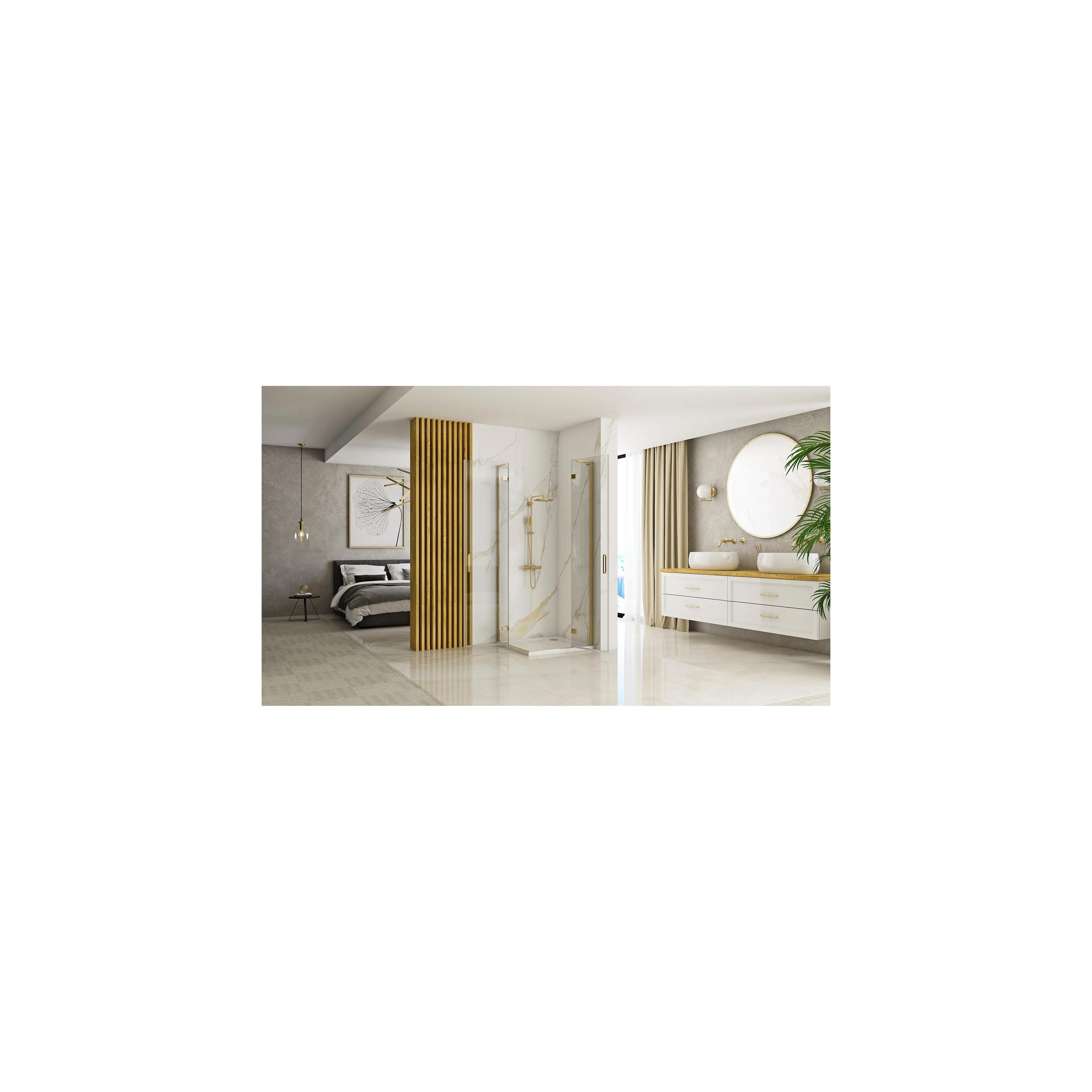 Cabina doccia REA Hugo 80x90 Gold Brush