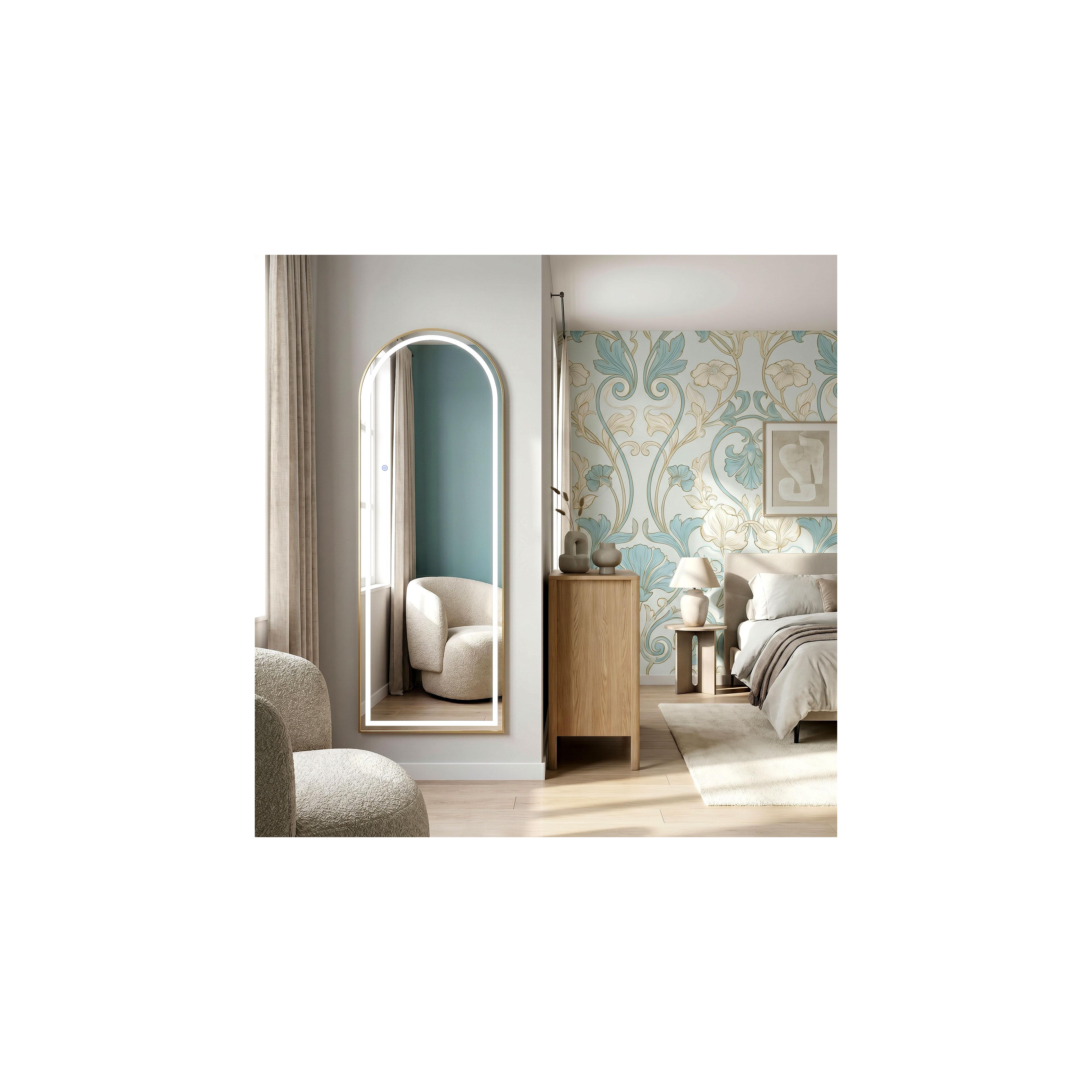 LED-SPEGEL Orbit 50x160cm Borstat Guld
