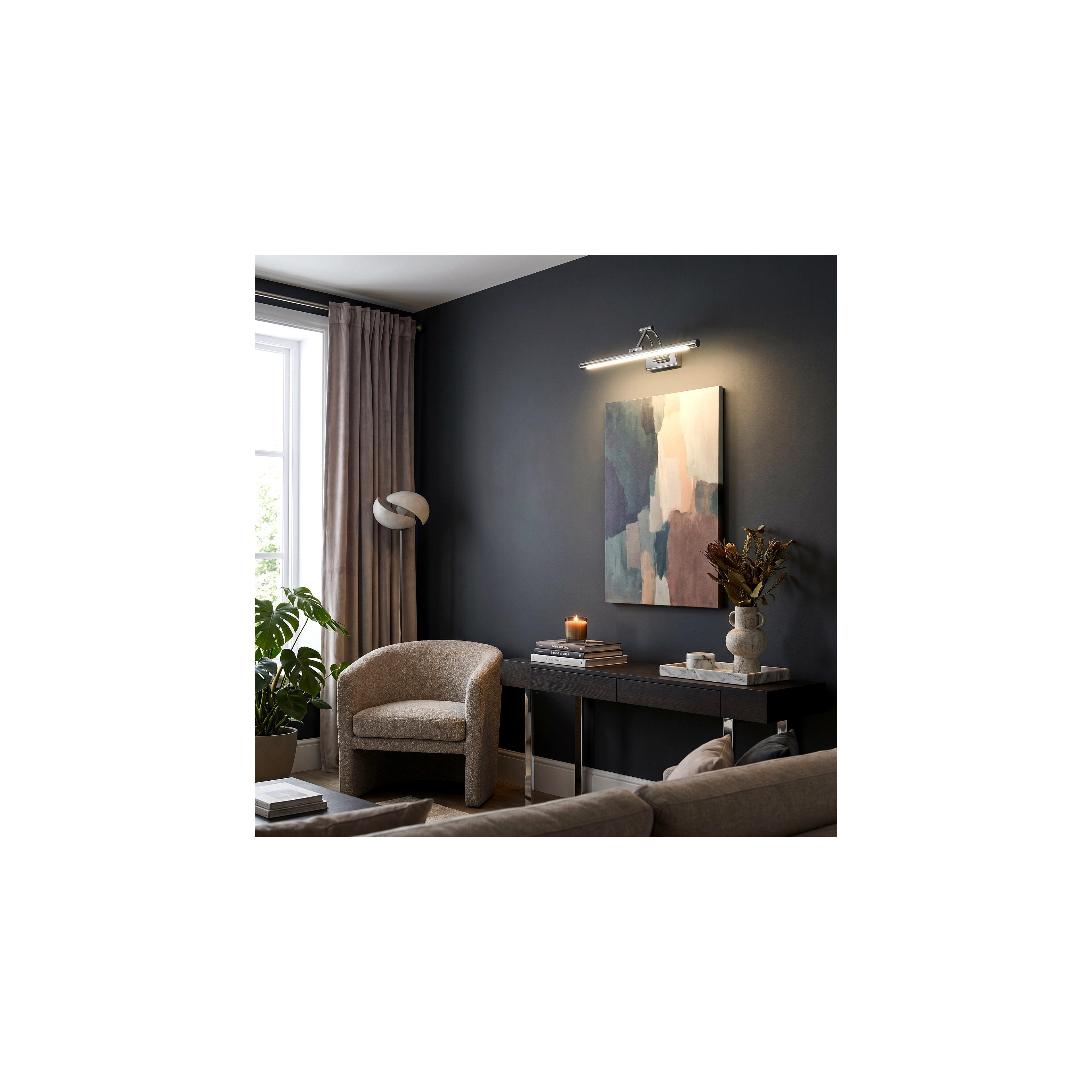 Badrum vägg LED-lampa SWE016-1W 42cm Chrome