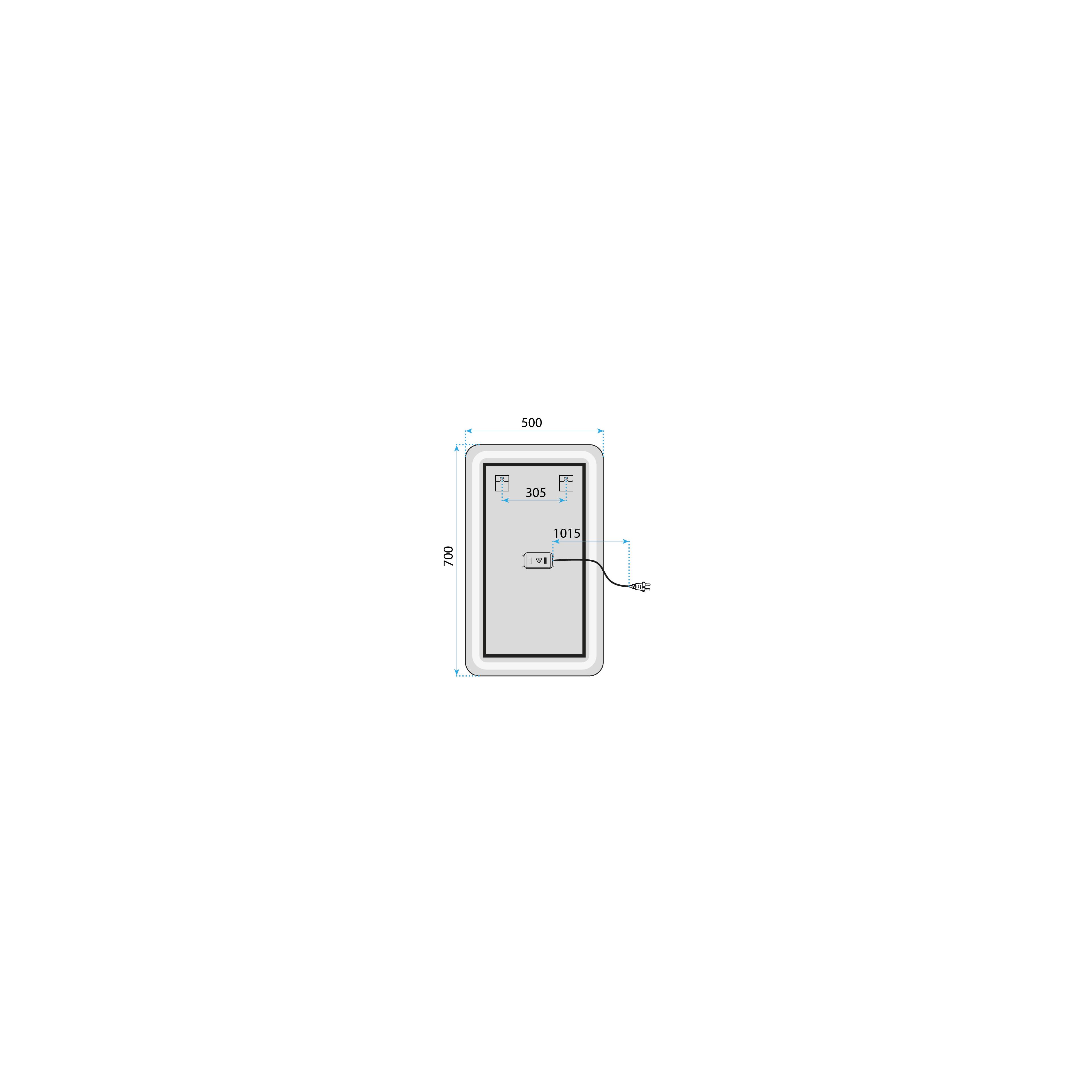 Mirror LED MARLO 70X50