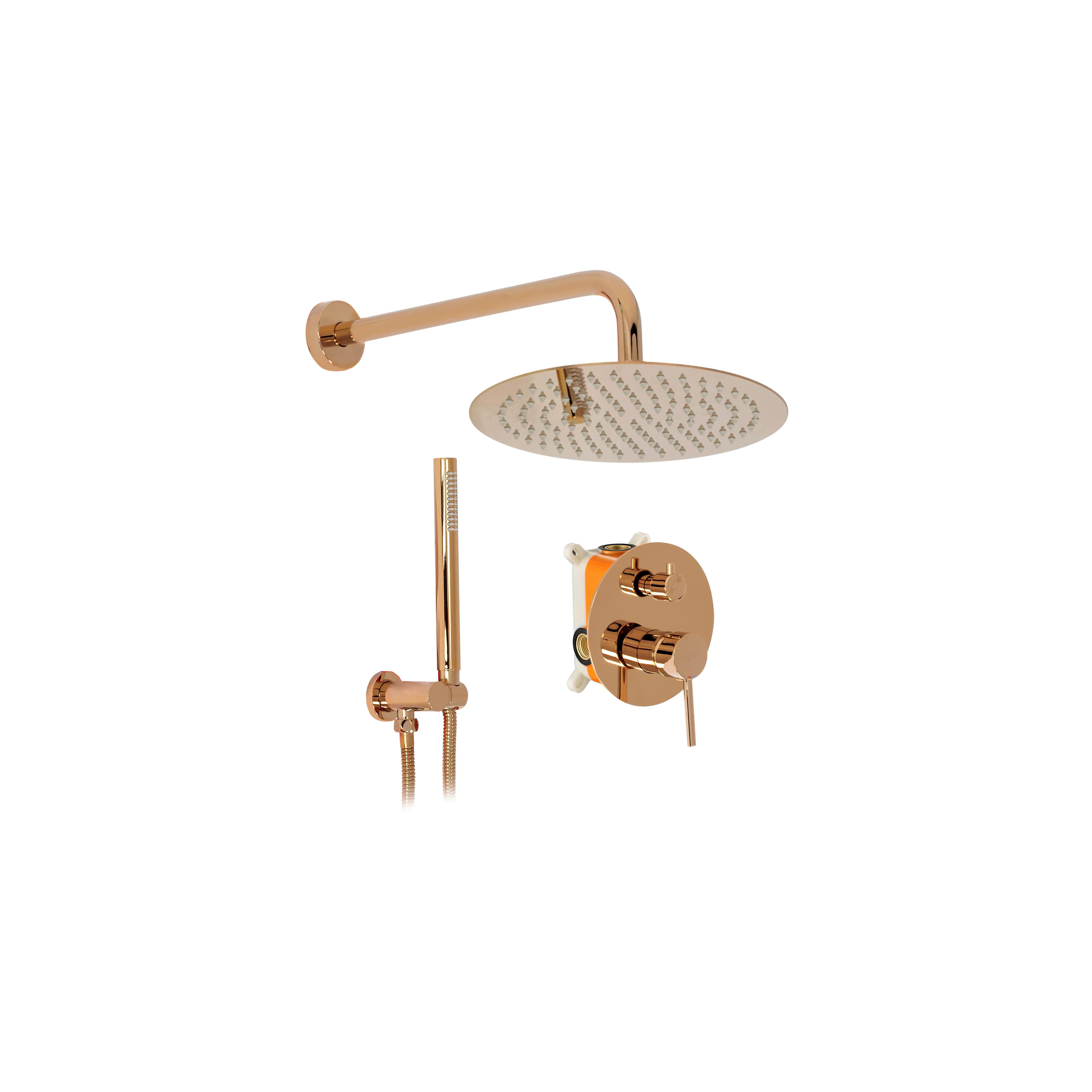 Juego de ducha oculto Rea Lungo Copper + BOX