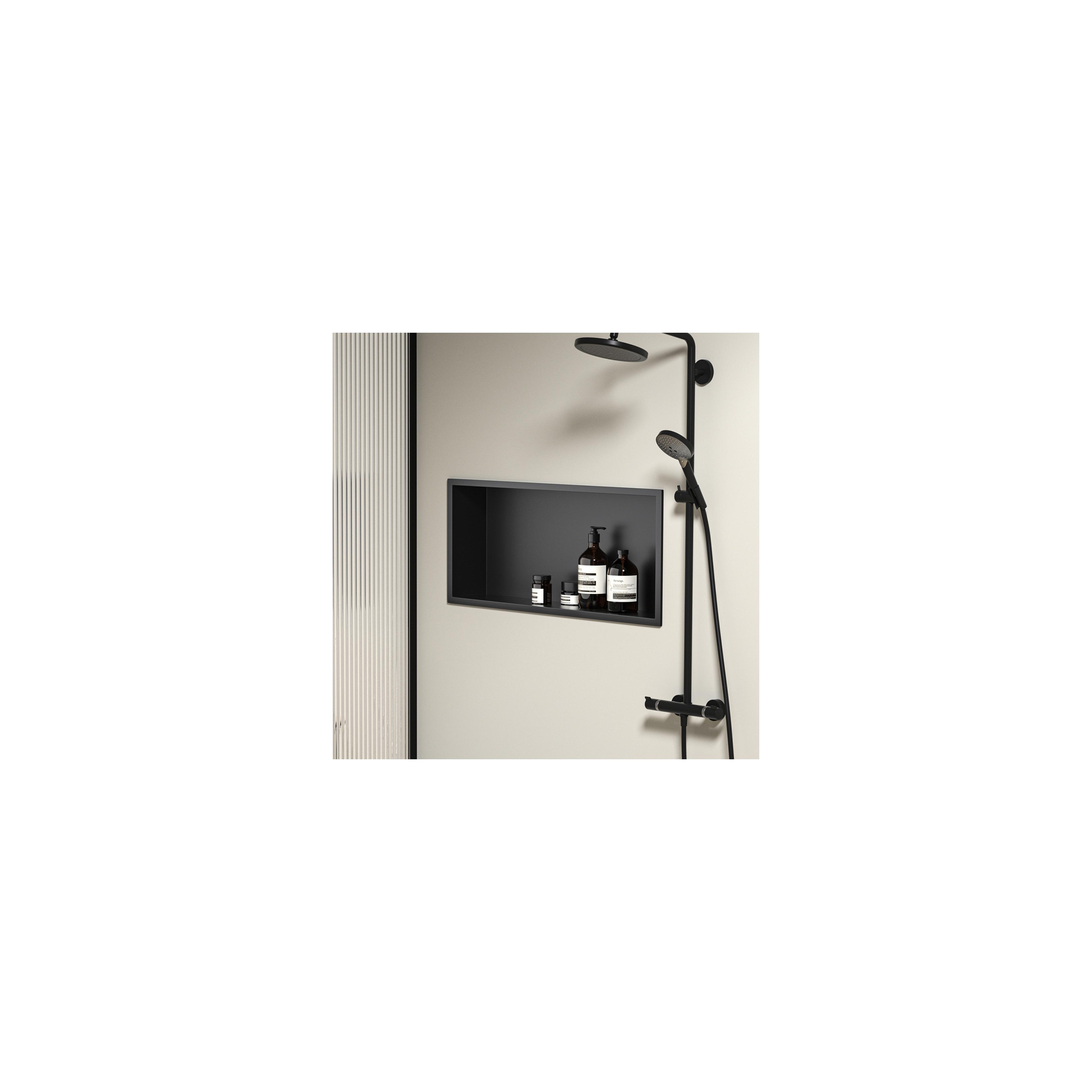 bathroom shelf 30x60 black matt