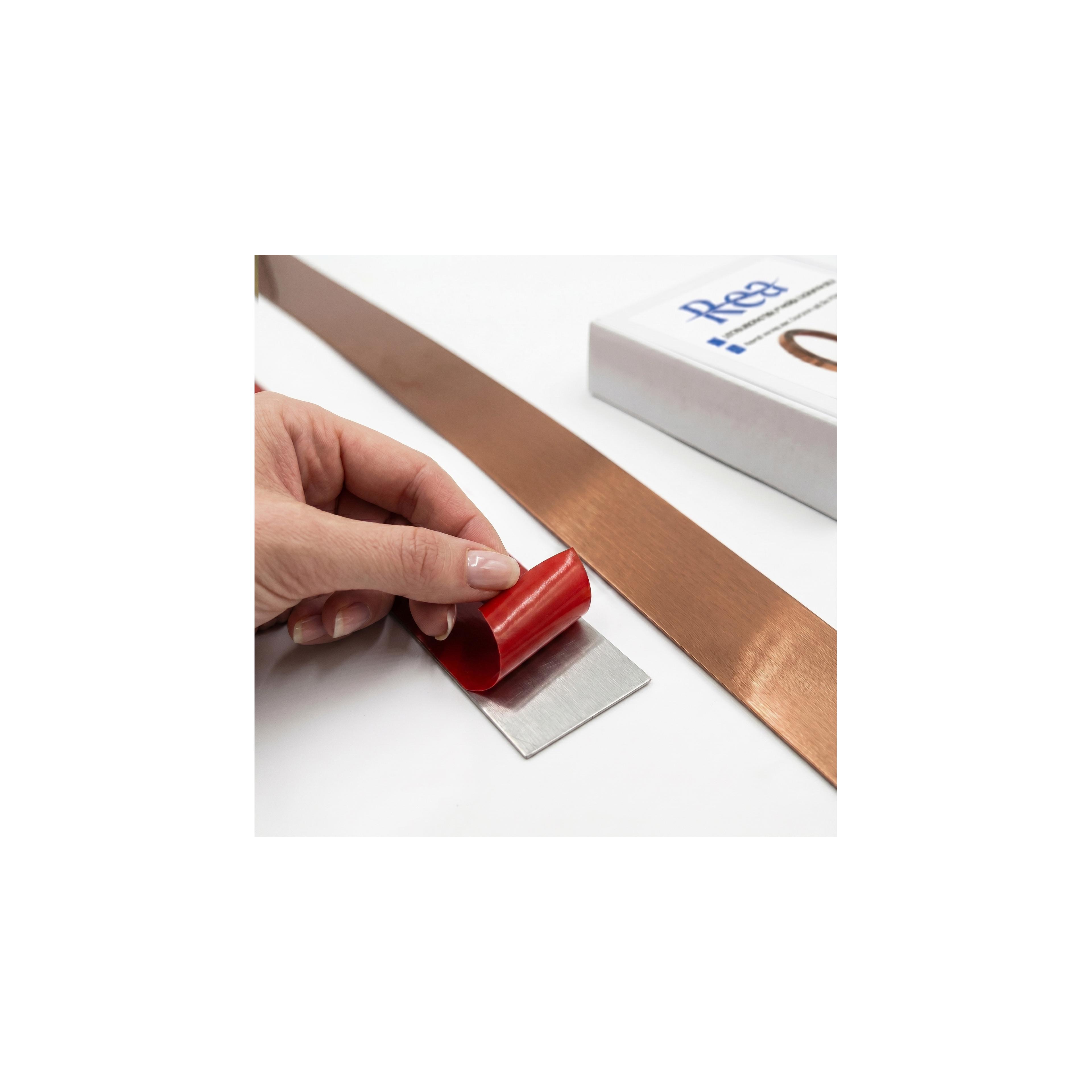 Självhäftande dekorlist Rea P14454CB 3,8cm Brush Copper