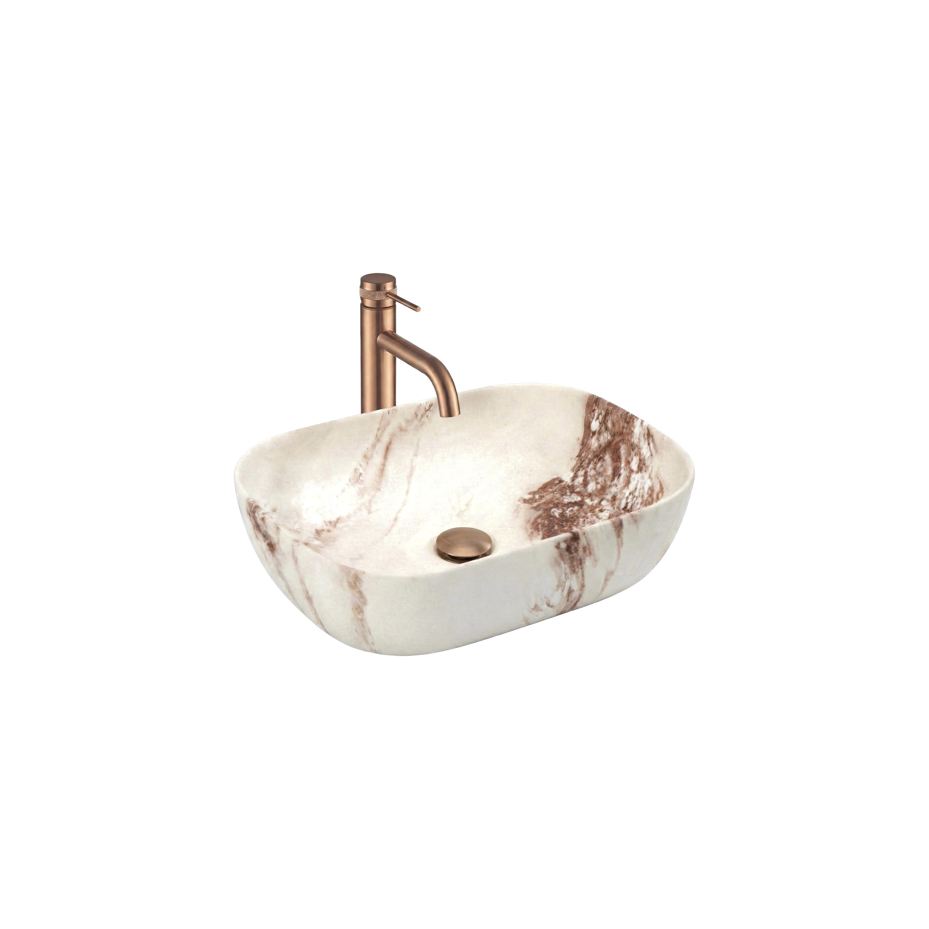 Countertop washbasin Rea Belinda Marrone Matt