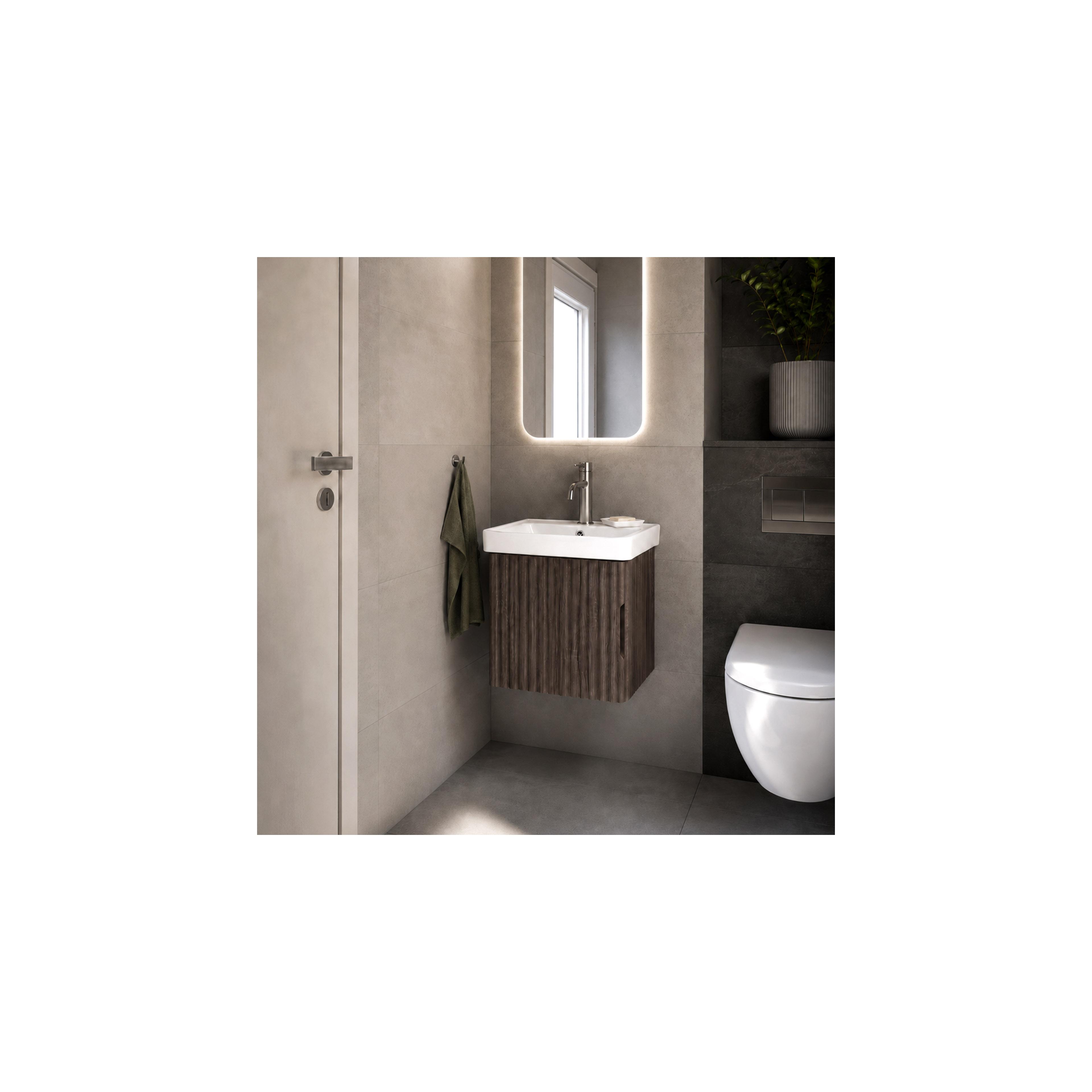 Szafka łazienkowa z umywalką Rea  DB85-50-1 Orio Dark 50cm
