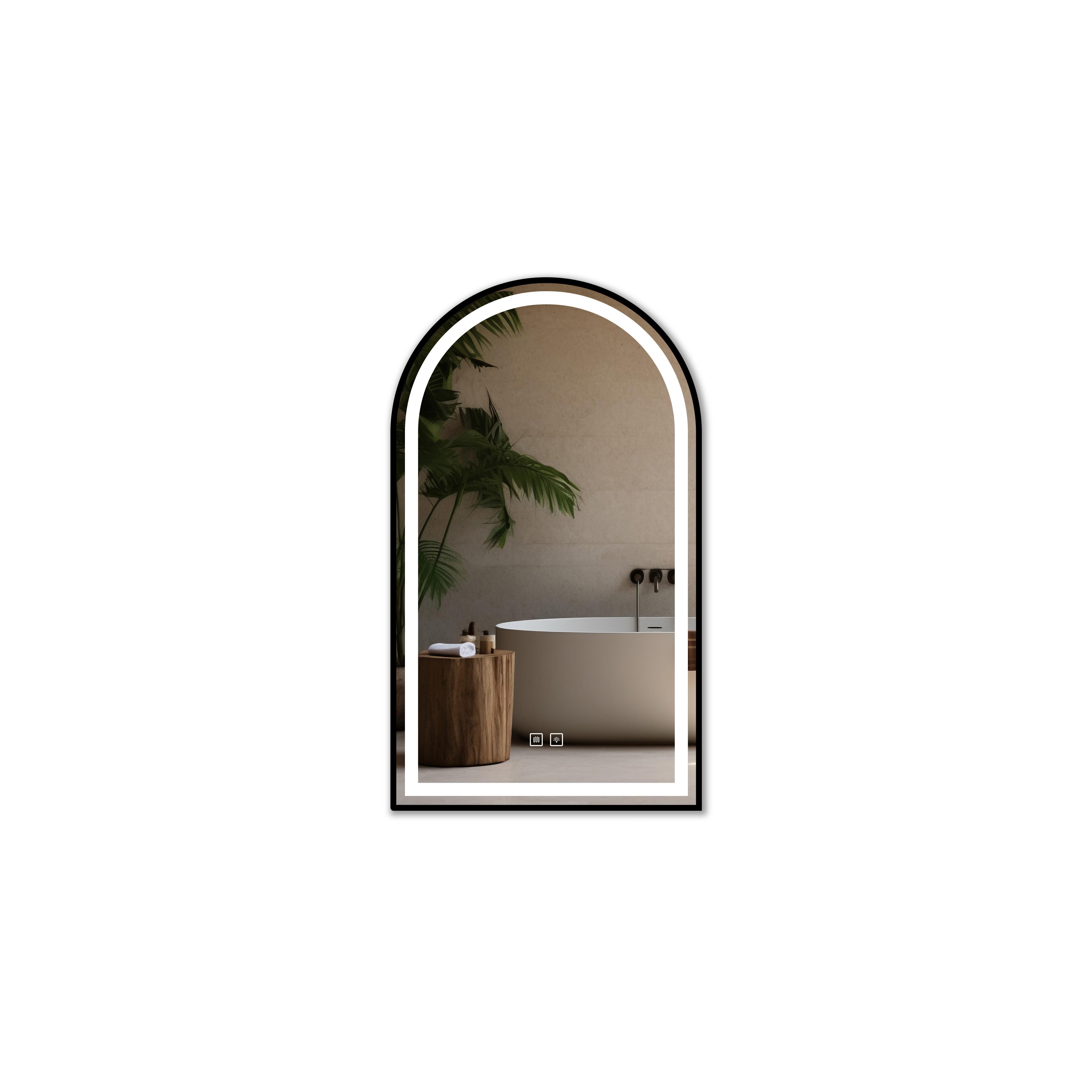 Spiegel LED 60x100cm DASH BLACK