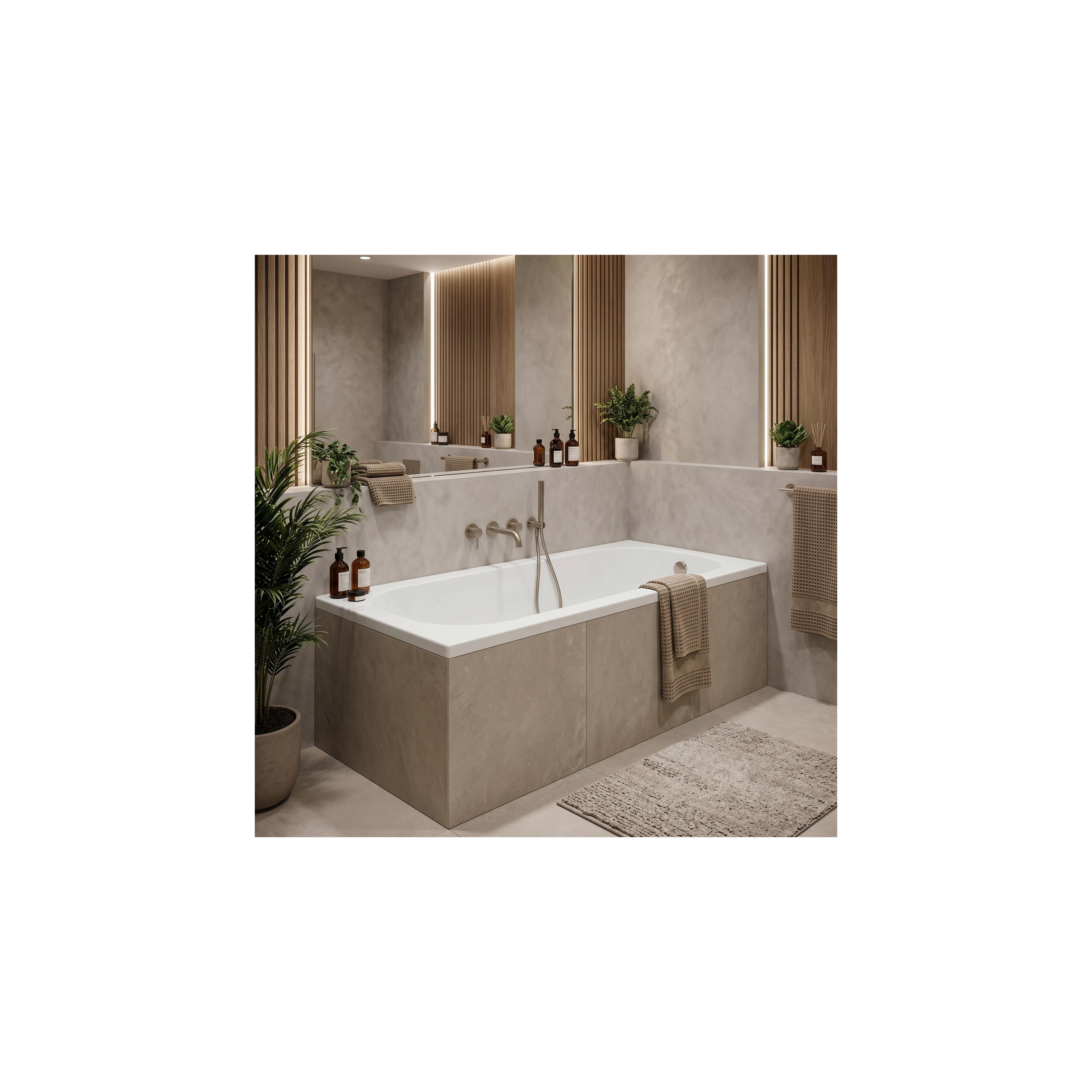 Built-in acrylic bathtub Rea Gloria 150