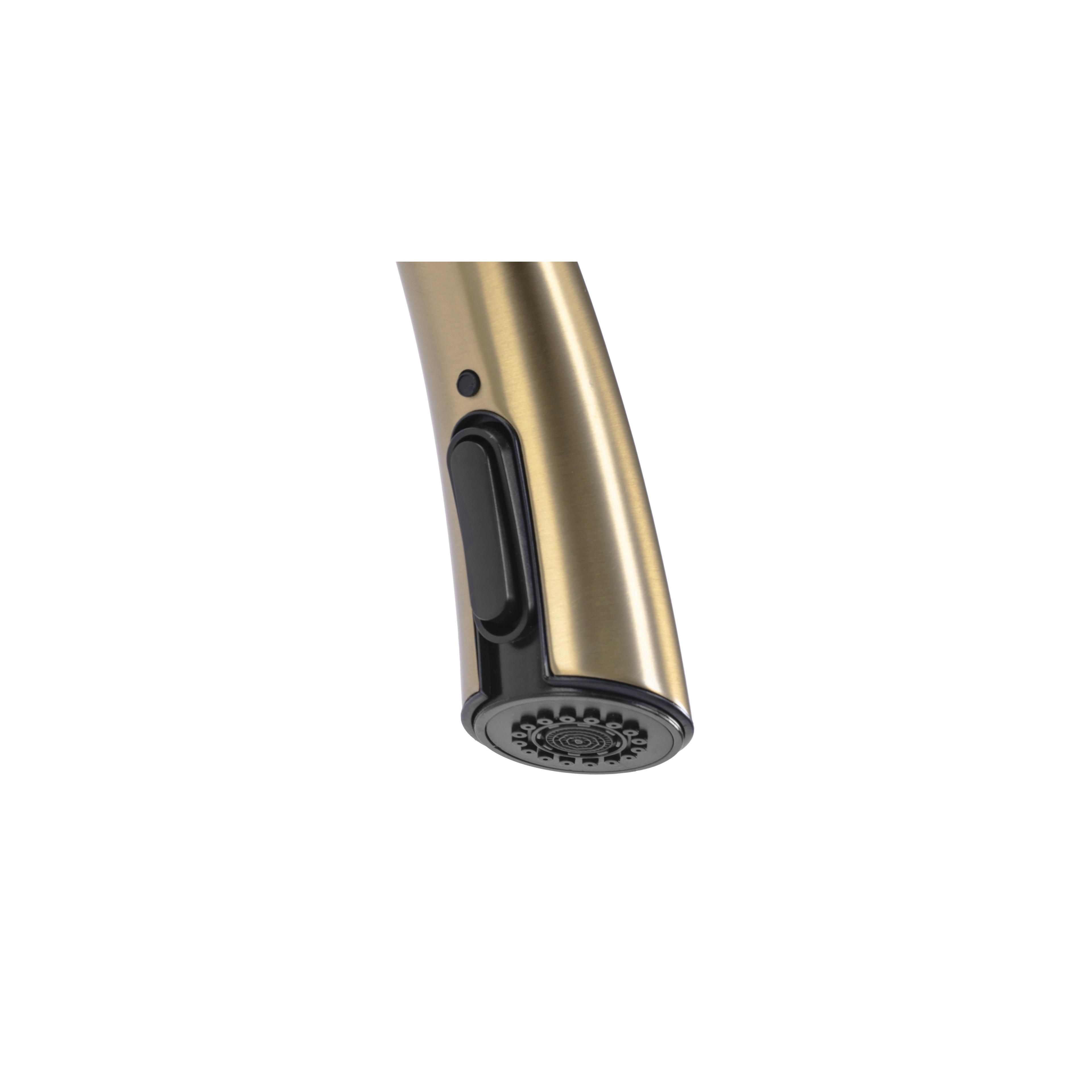 Baterie de bucătărie REA Ross  BRUSH GOLD