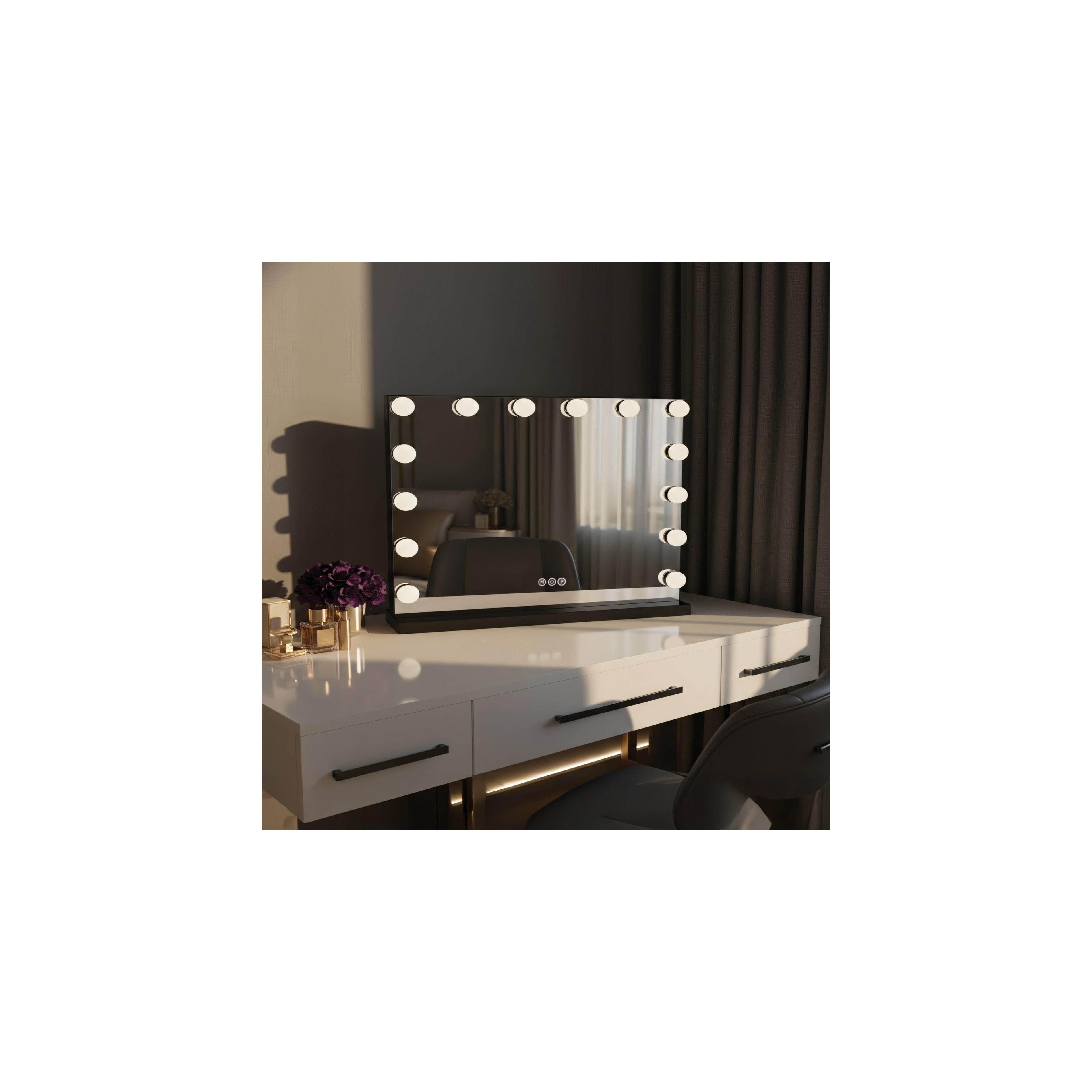 LUSTRO ŚCIENNE LED HOLLYWOOD Black