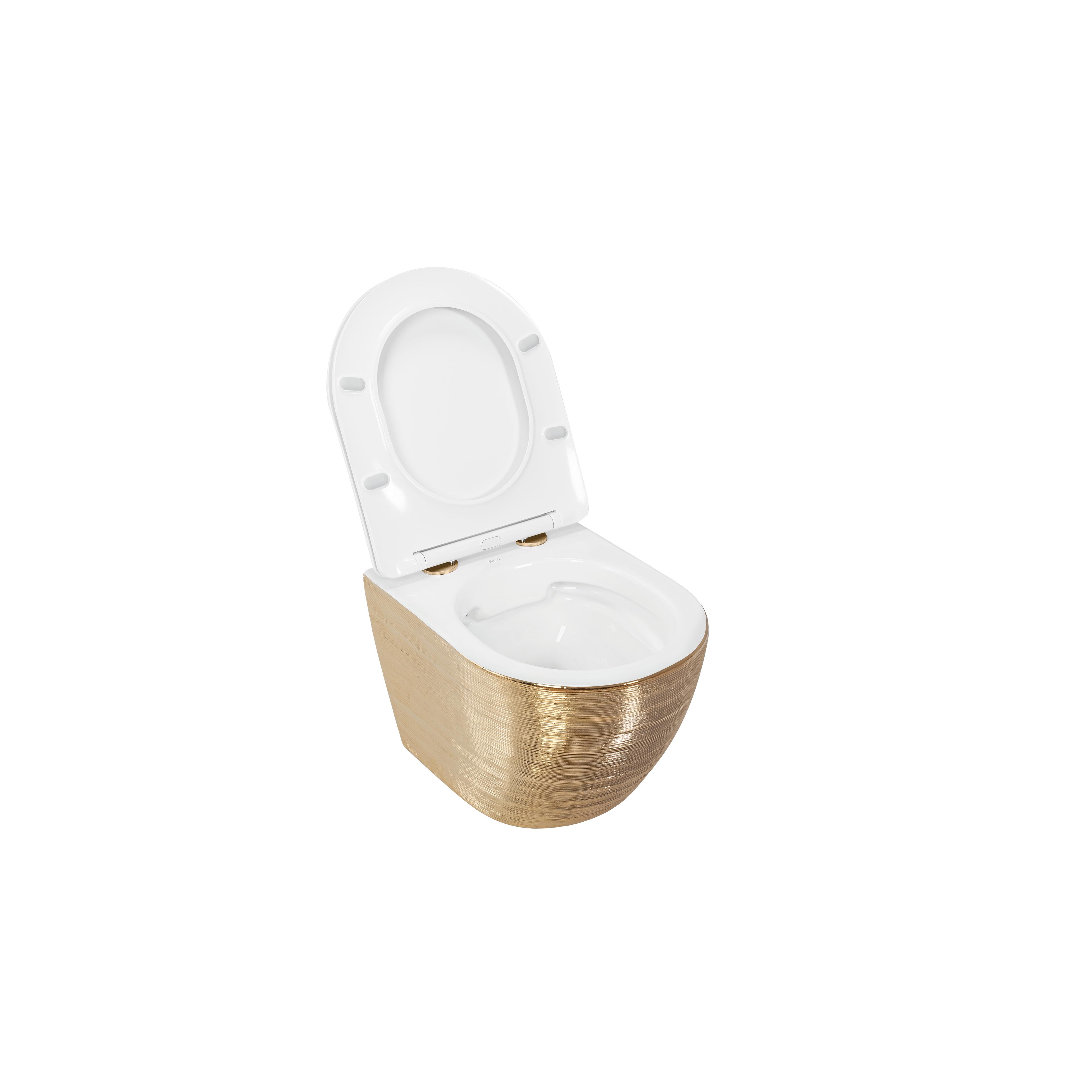 Toilet bowl Carlo Flat Brush Gold