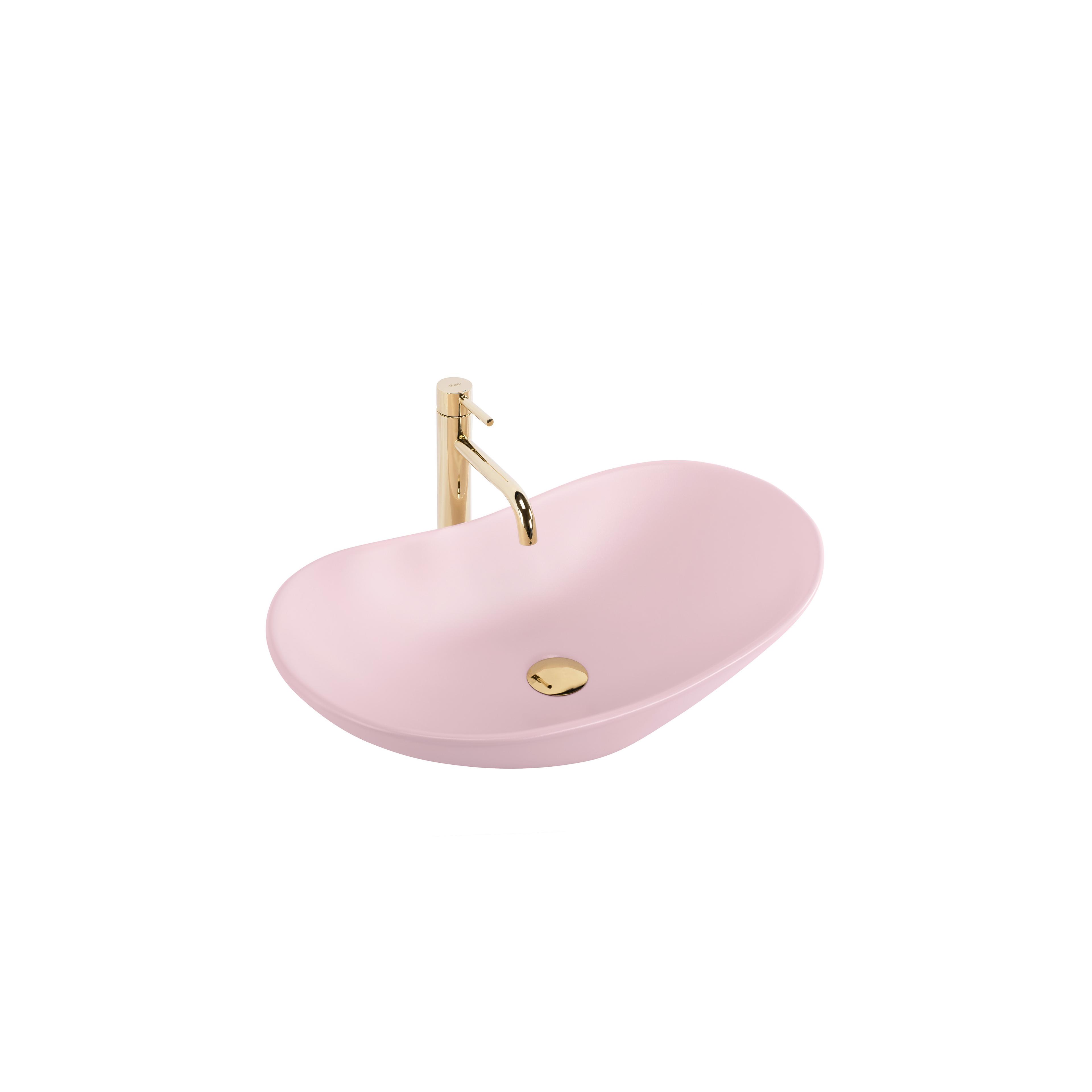 Umywalka nablatowa Rea Royal Powder Pink Matt