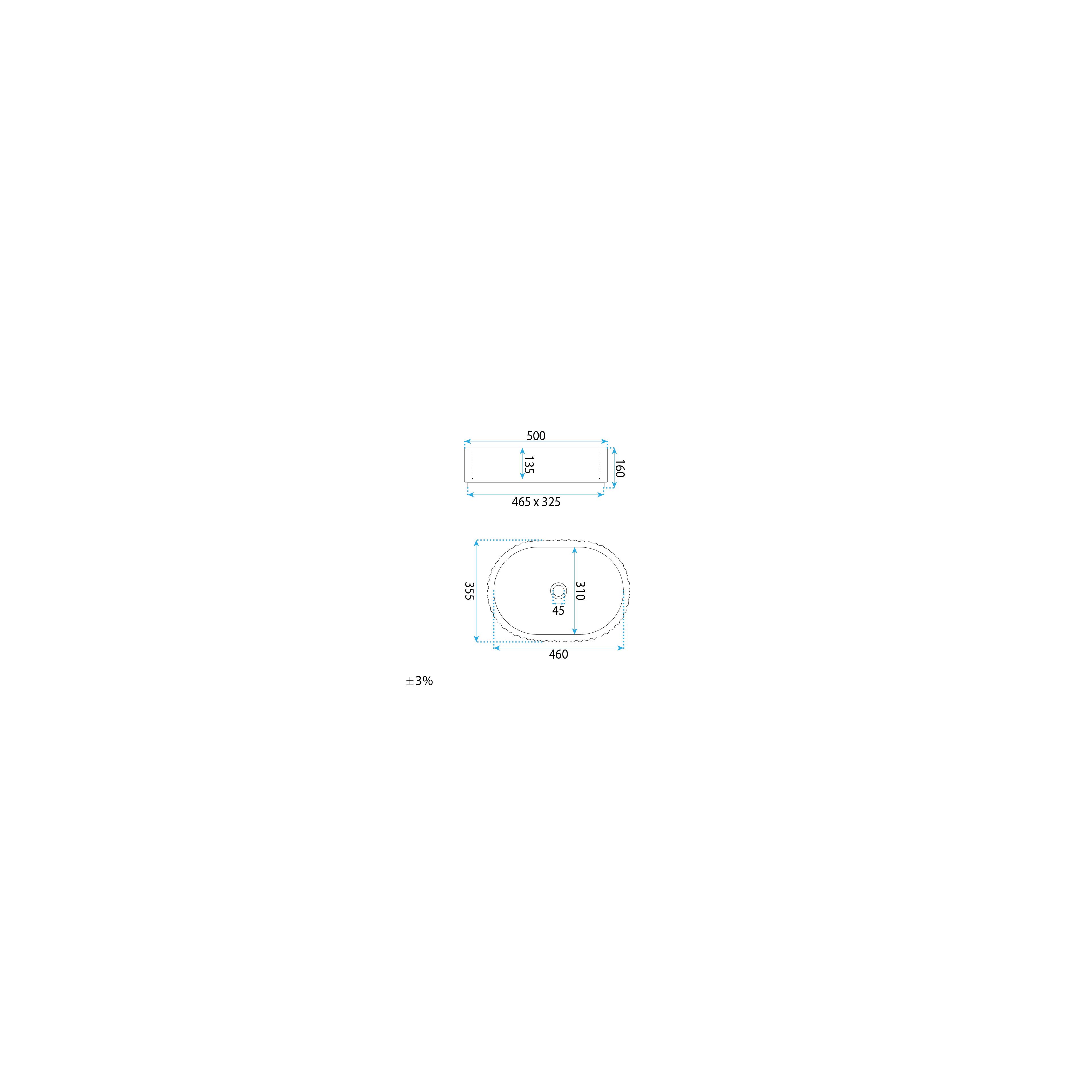 Countertop Basin Rea Margaret Black