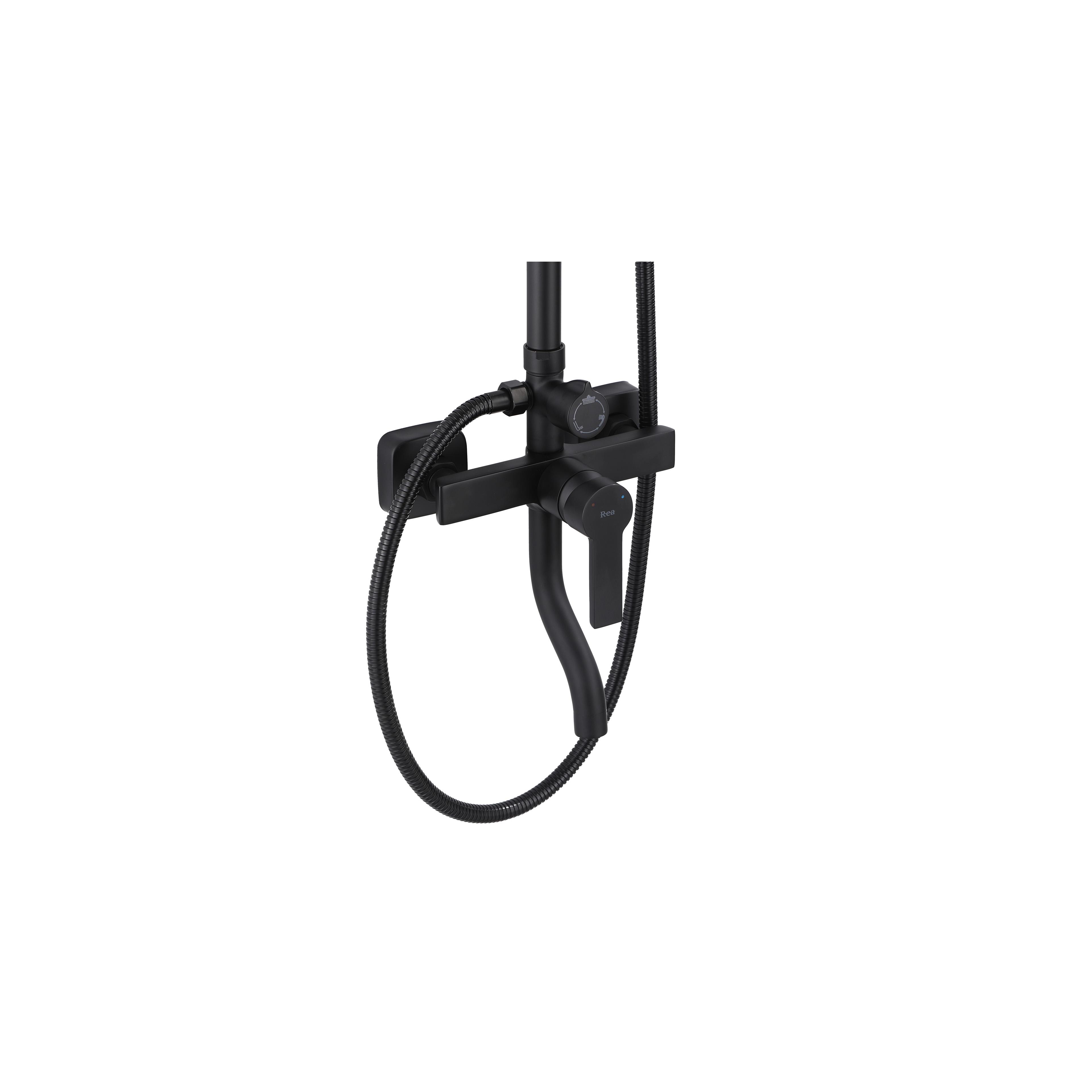 REA ARGUS BLACK MATT BLACK MATT Suihkusetti
