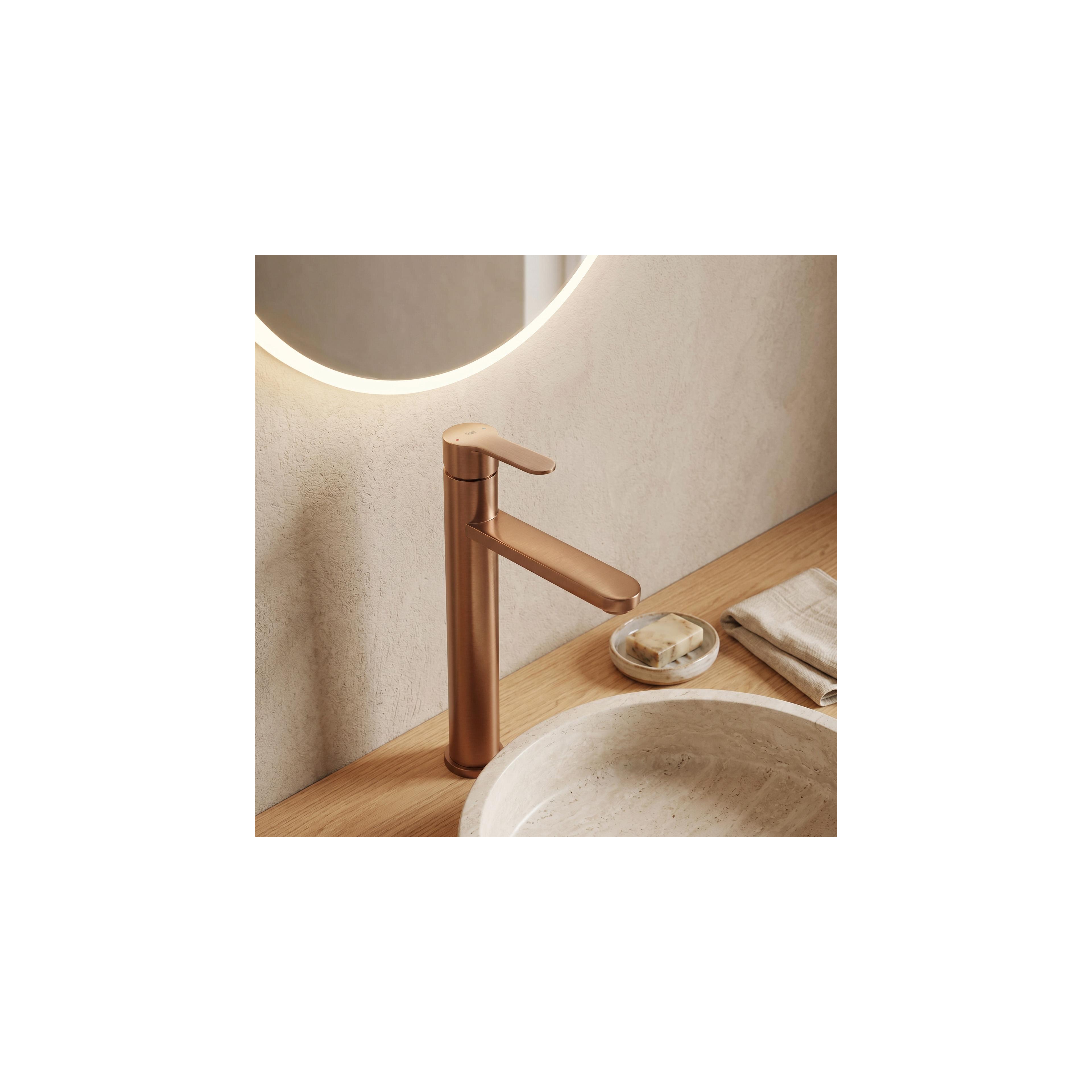 Robinet de salle de bain Rea Arcos Brush Copper