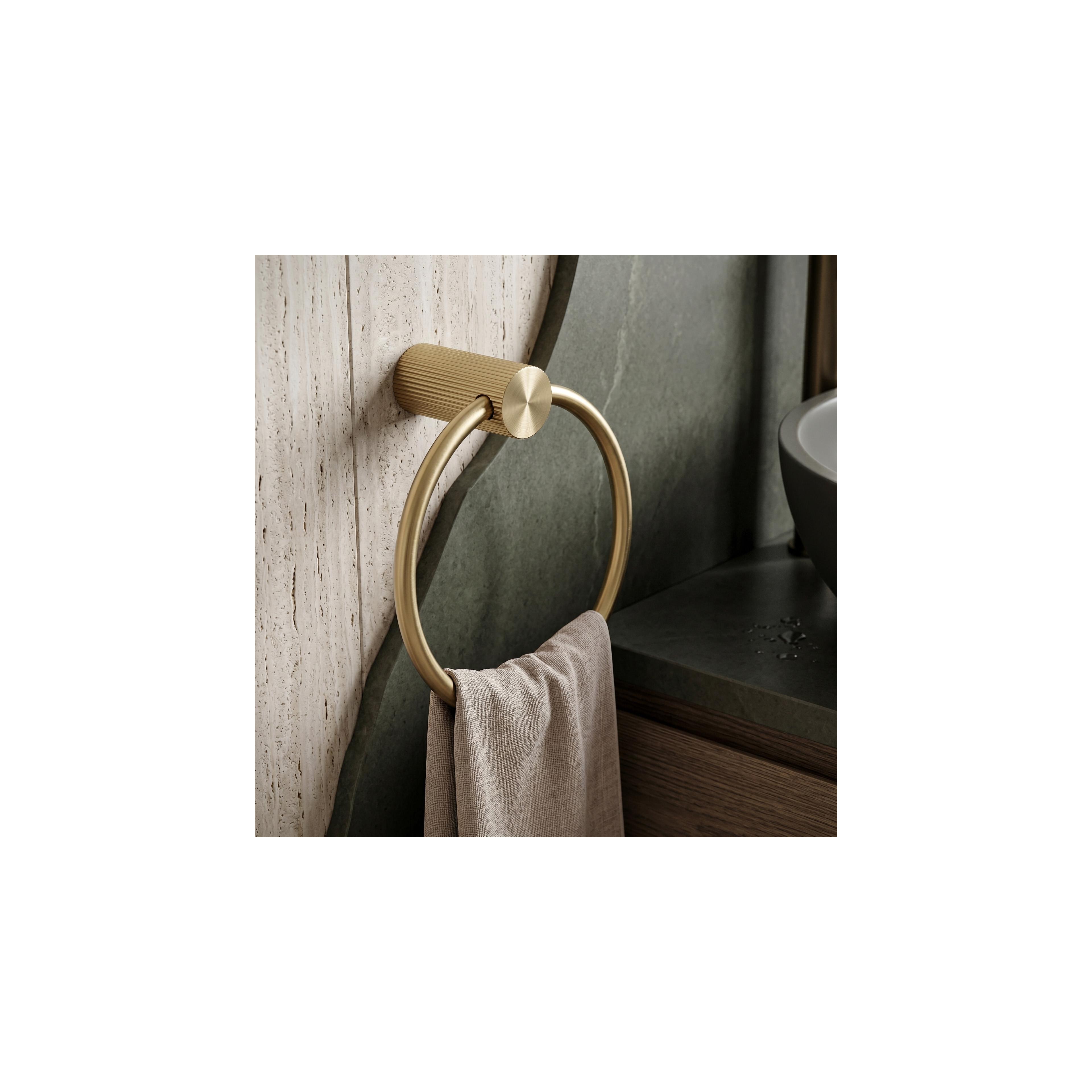 Kupatilski vješalica Ring 64106 SOLO Brush Gold