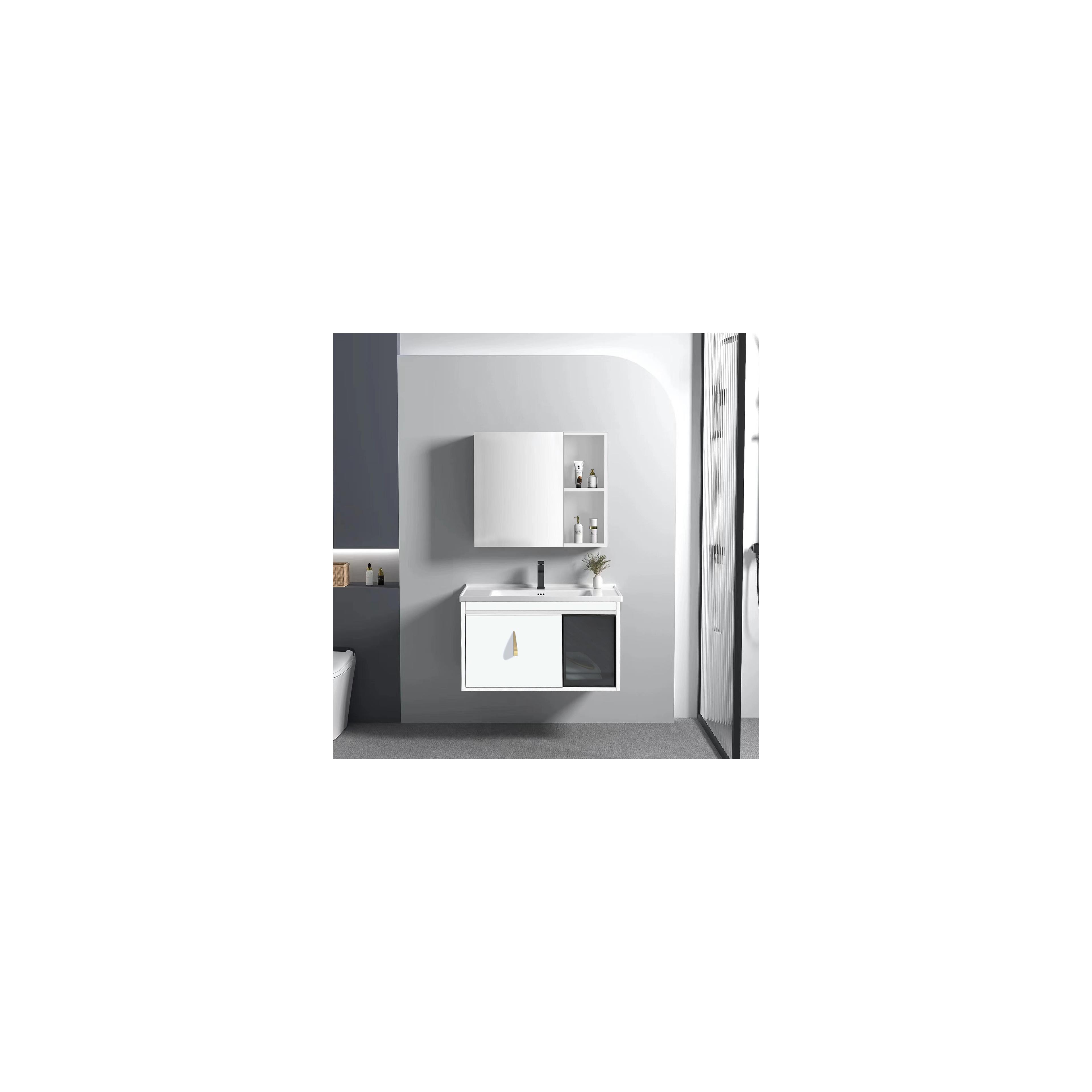 Ensemble de meubles de salle de bain Paris 60cm White meuble avec lavabo + miroir + étagère