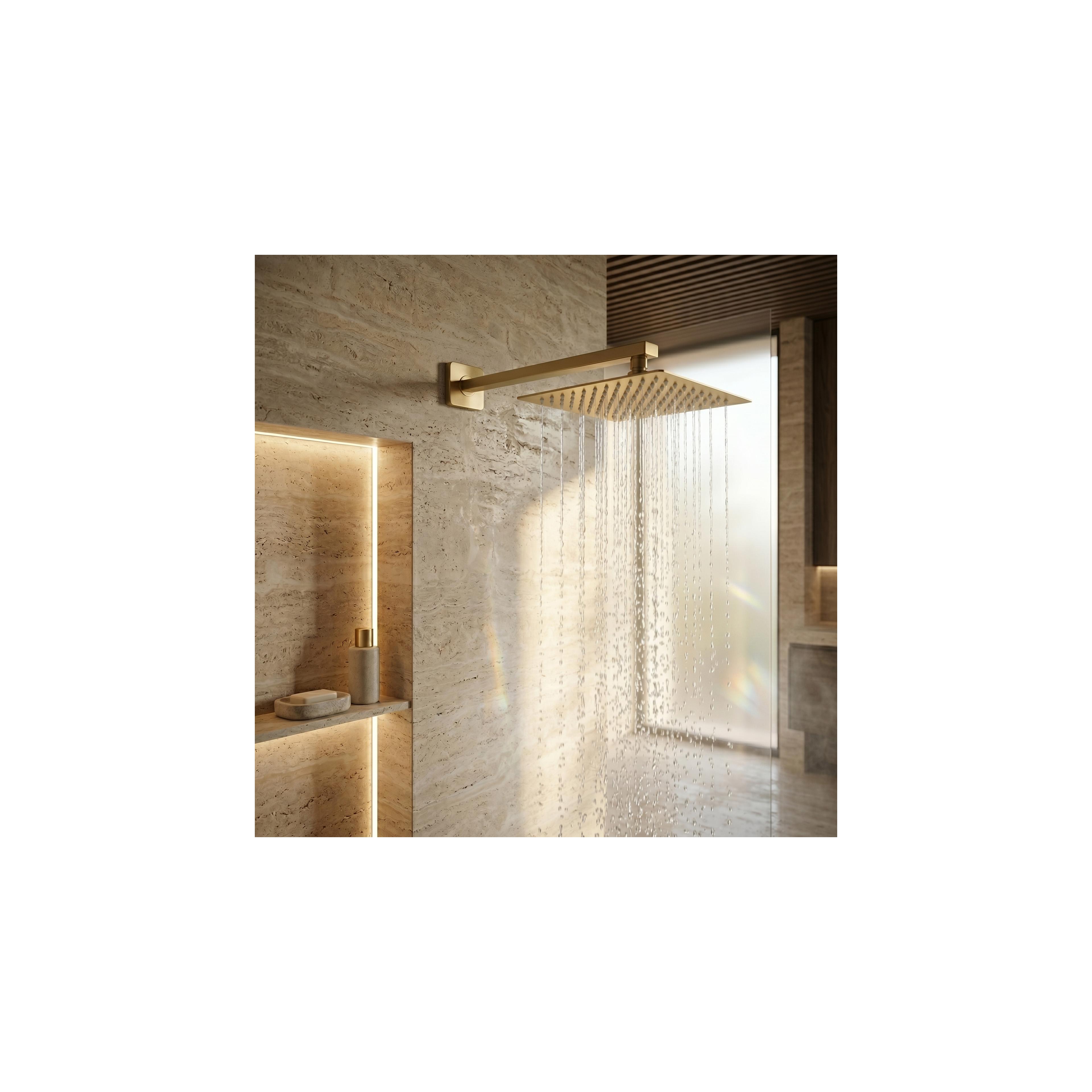 Kvadratna tuš ruža JS-P015BG 25cm Brush Gold