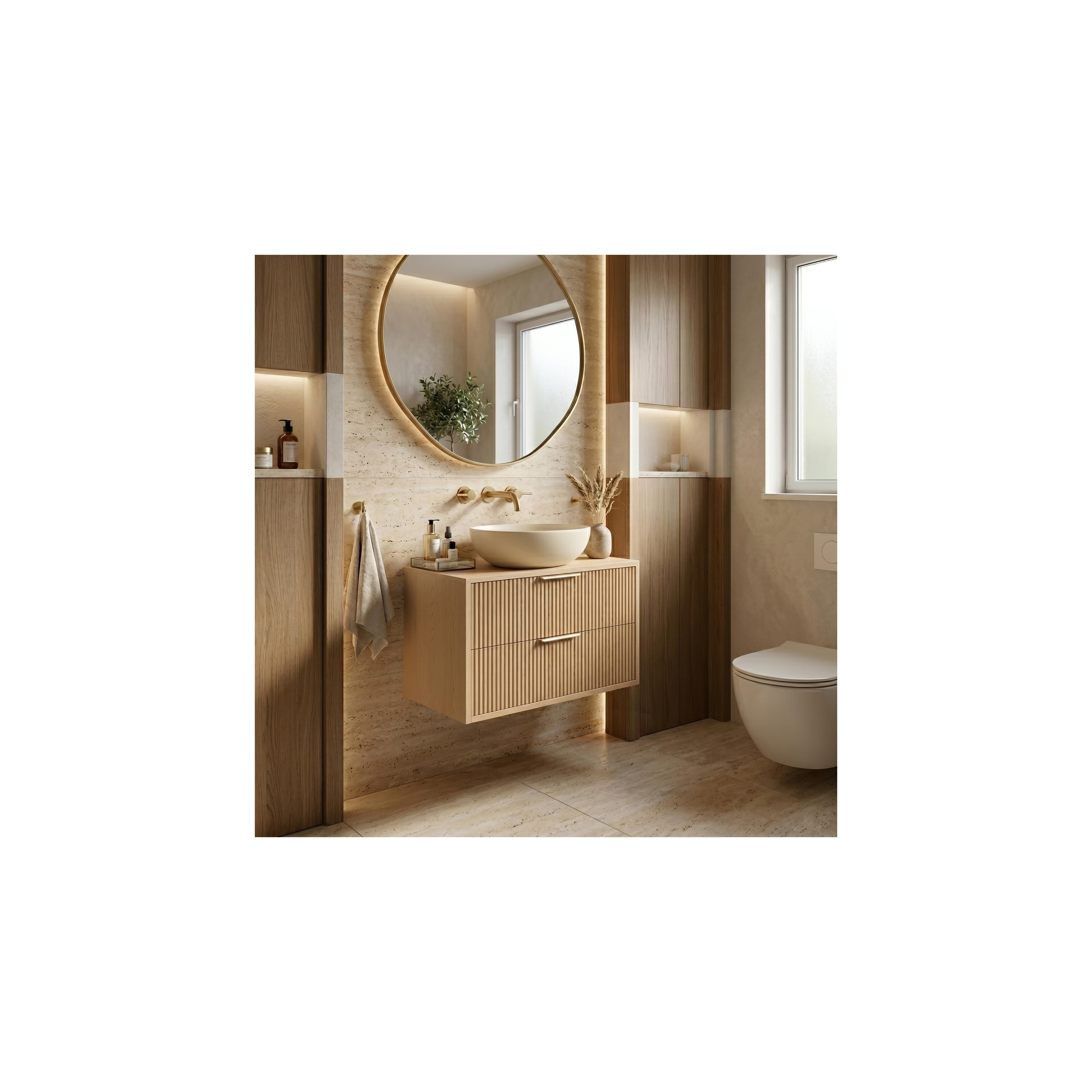 Bathroom vanity cabinet Rea Mono 60cm Beige