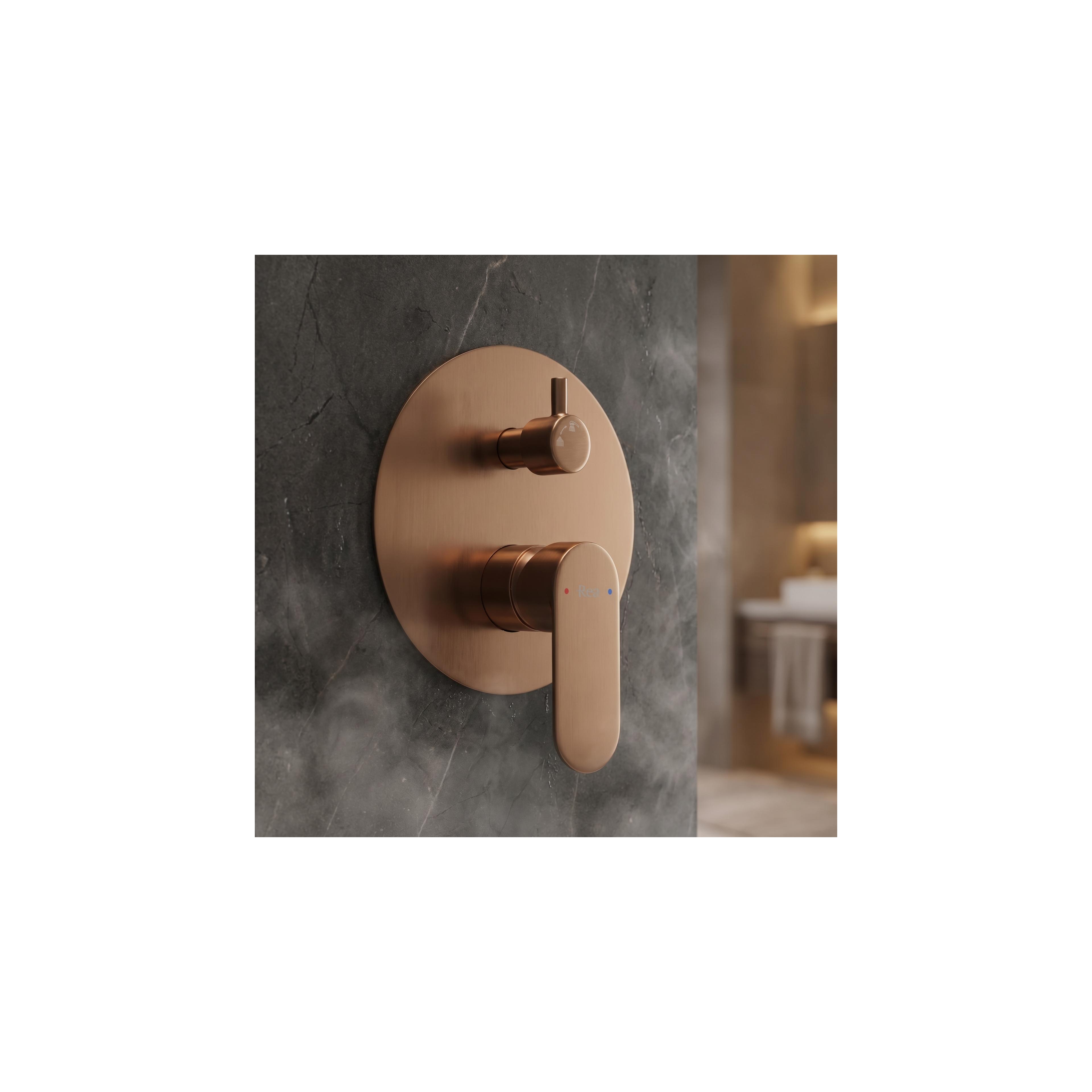 Κρυφό σετ ντους Rea Drop Brush Copper + BOX