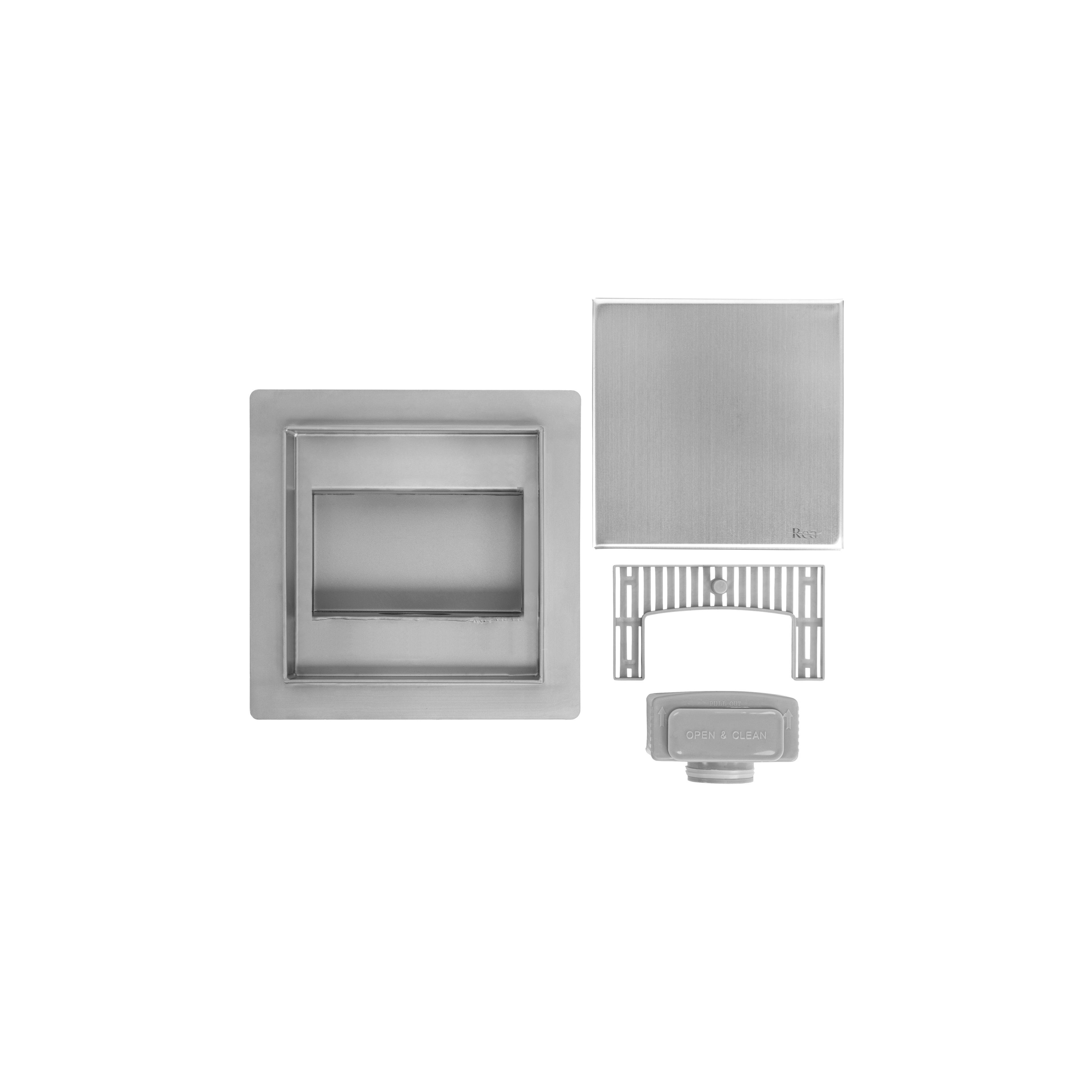 Linear drainage REA NEO 150x150 Nickel Brush