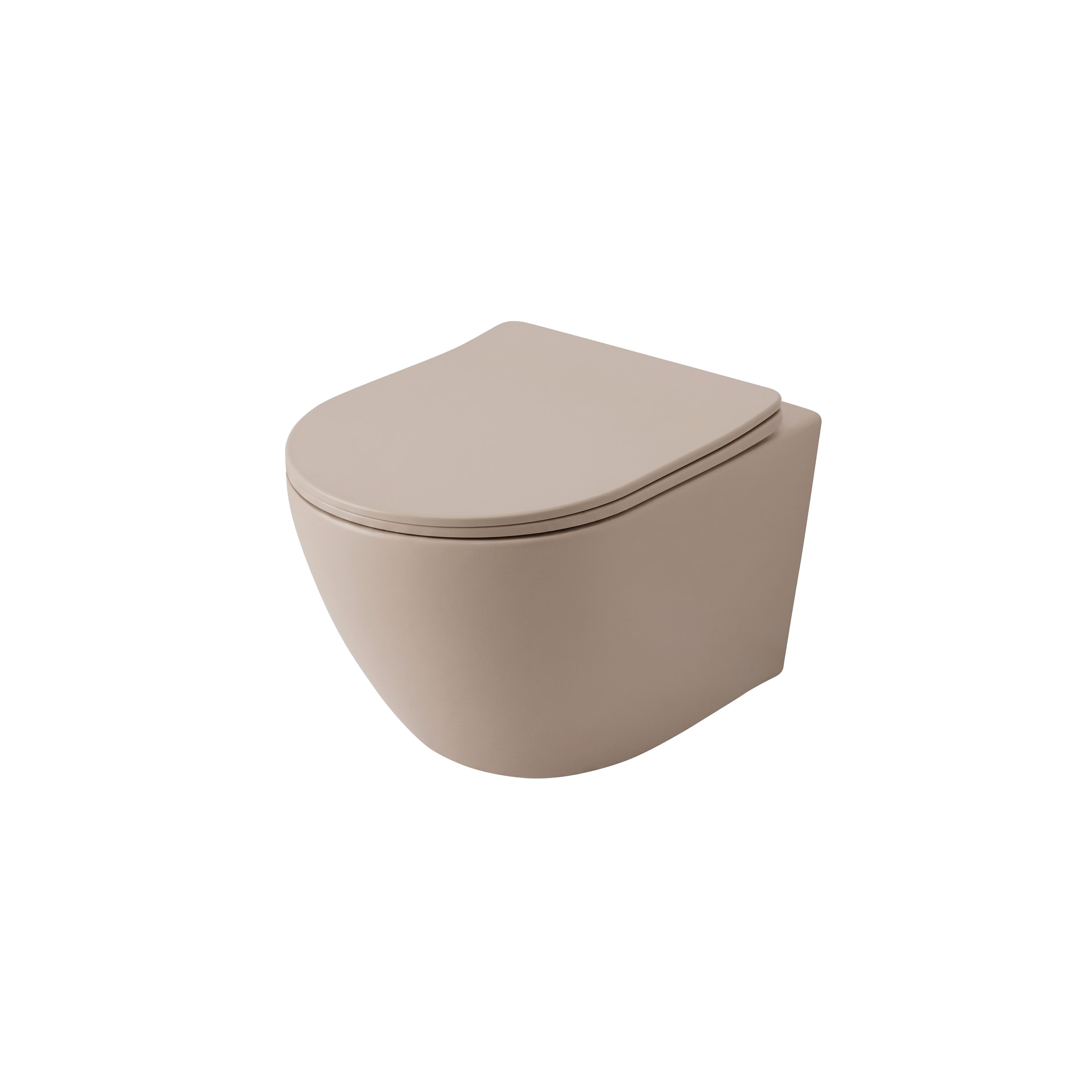 Seinälle ripustettava wc-istuin REA Focus Tornado Taupe