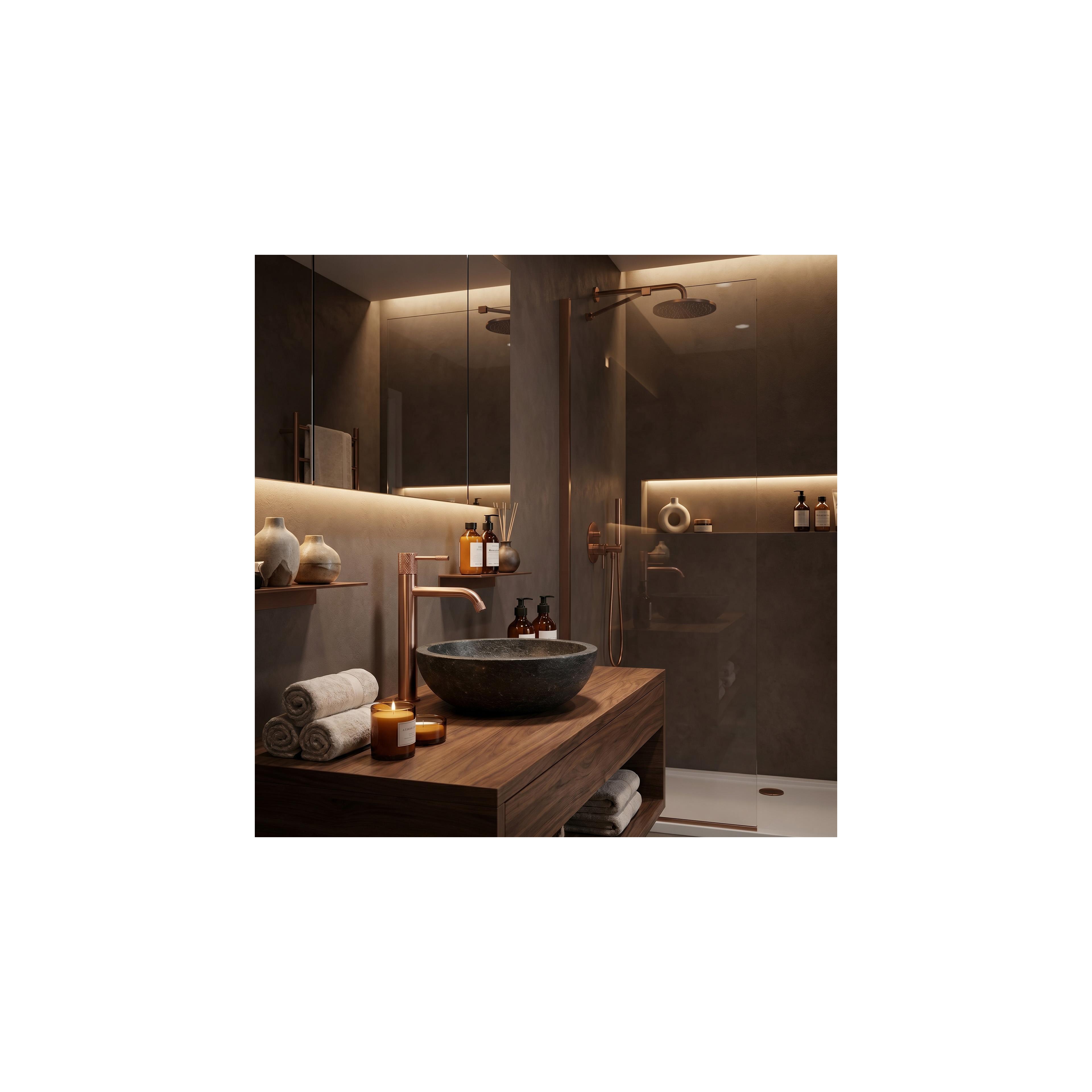 Bathroom faucet Rea Venti Brush Copper High