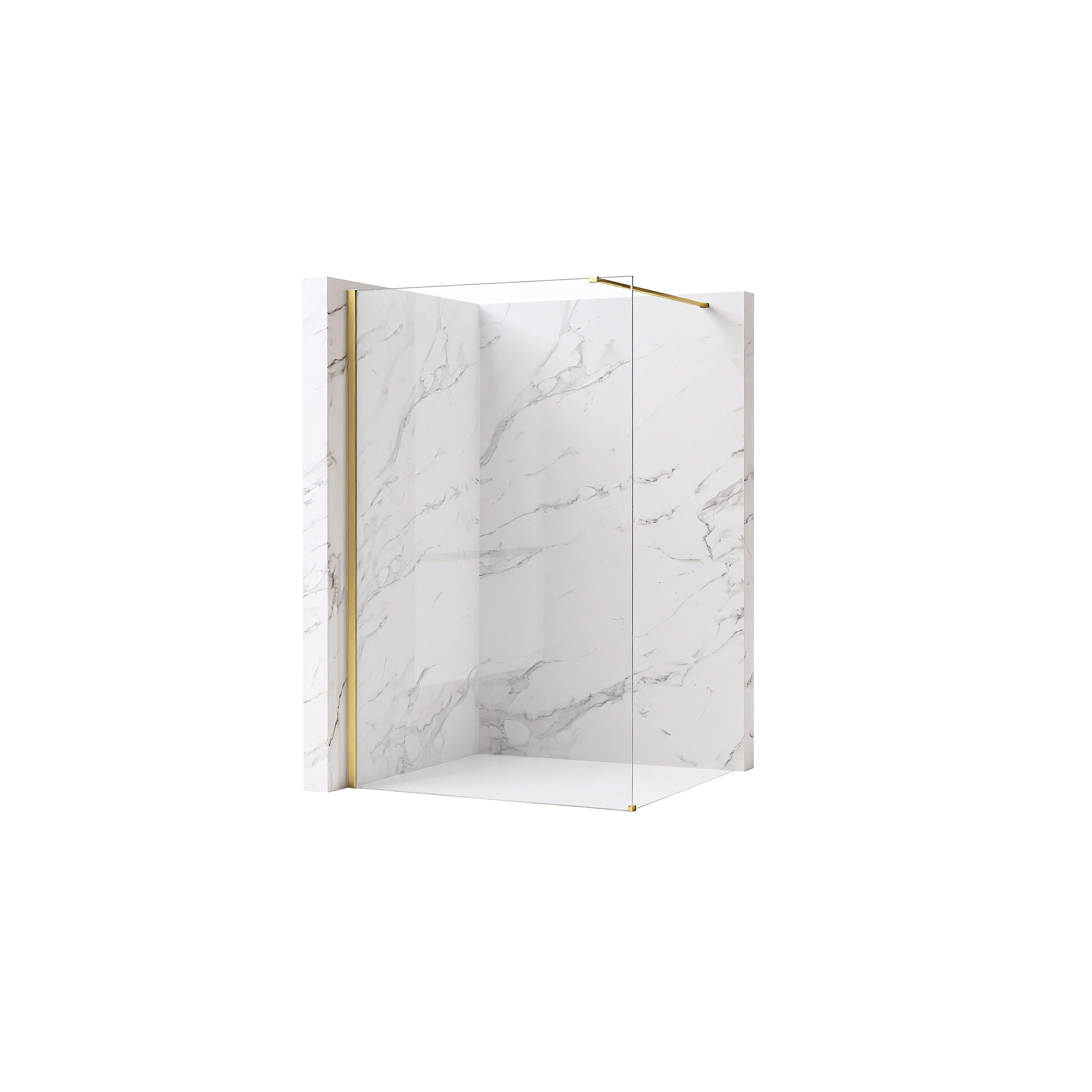 Pared de la ducha Rea Flexi Transparent / Brush Gold 110