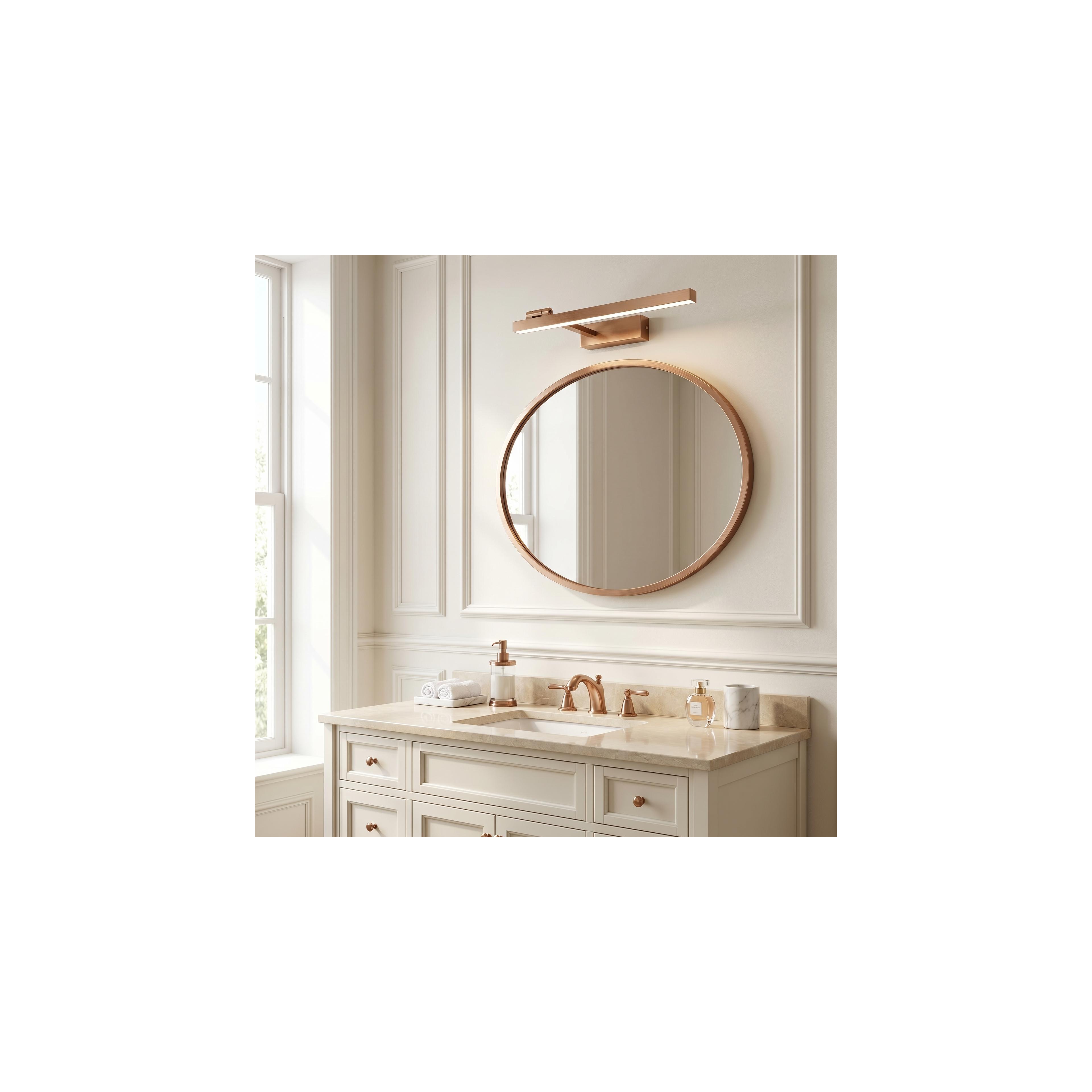 Badkamer LED-wandlamp SWE037-1W 40cm BRUSH COPPER