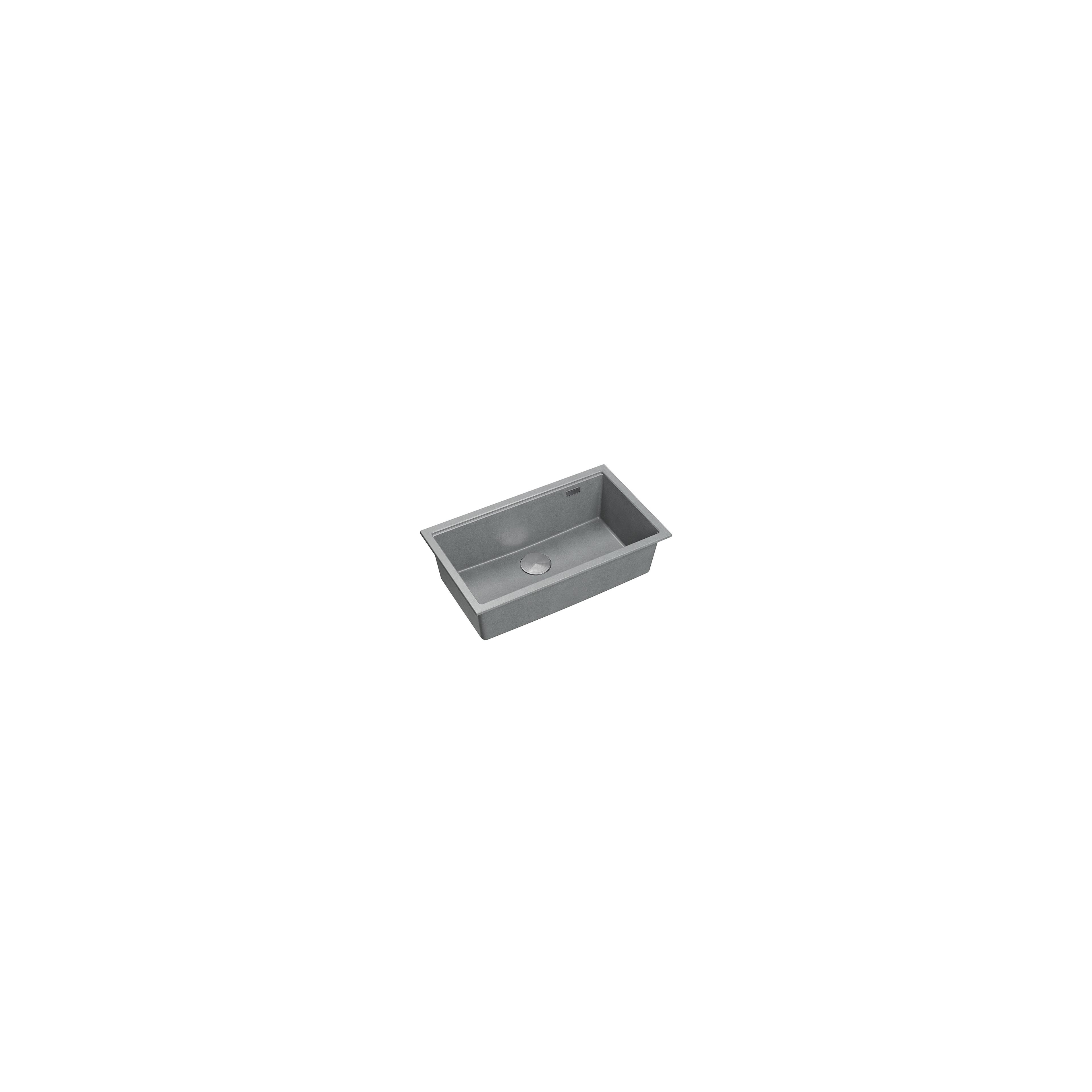 гранитна мивка Logan 110 Grey Metallic