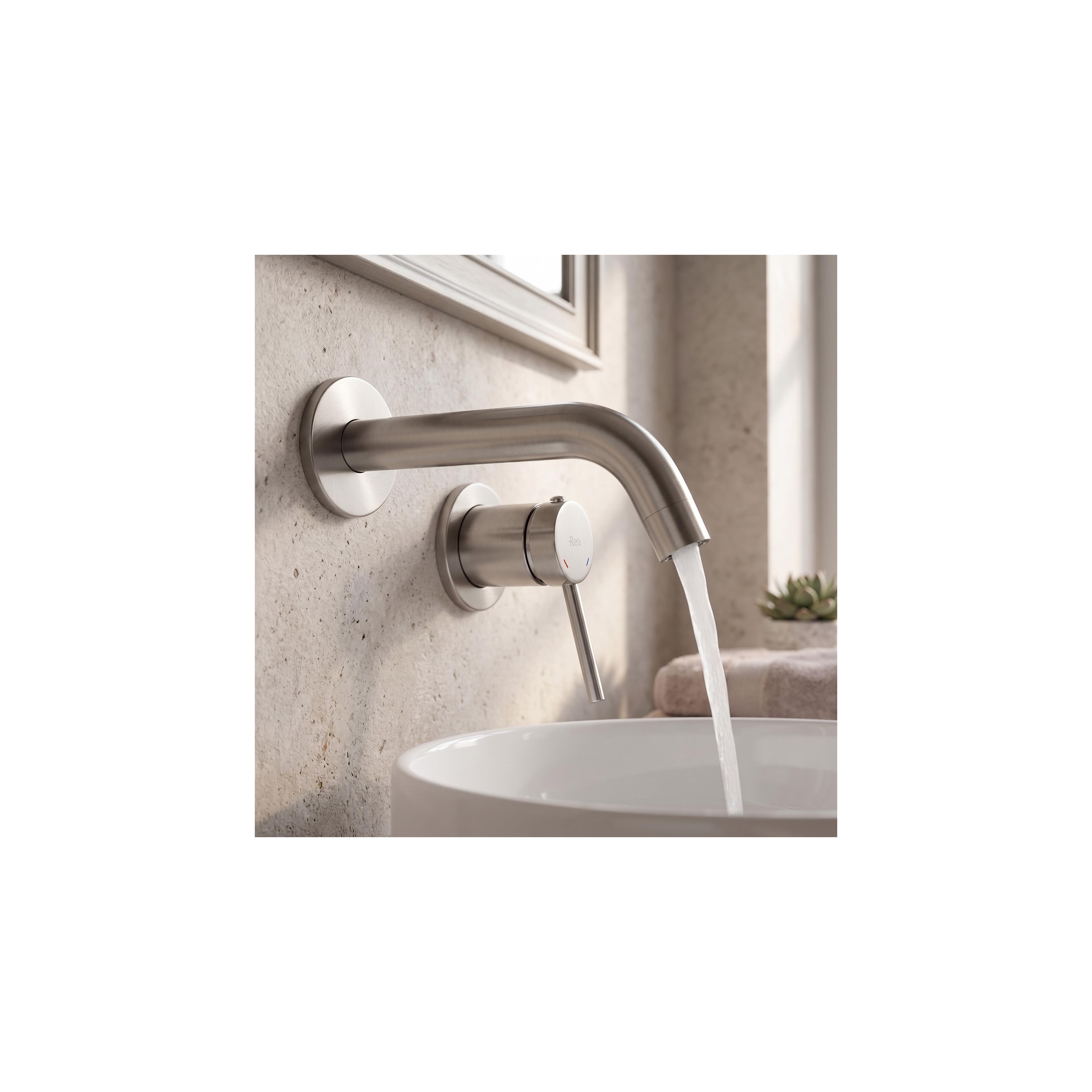 Wall Mounted faucet Rea Clif Brush Nickle