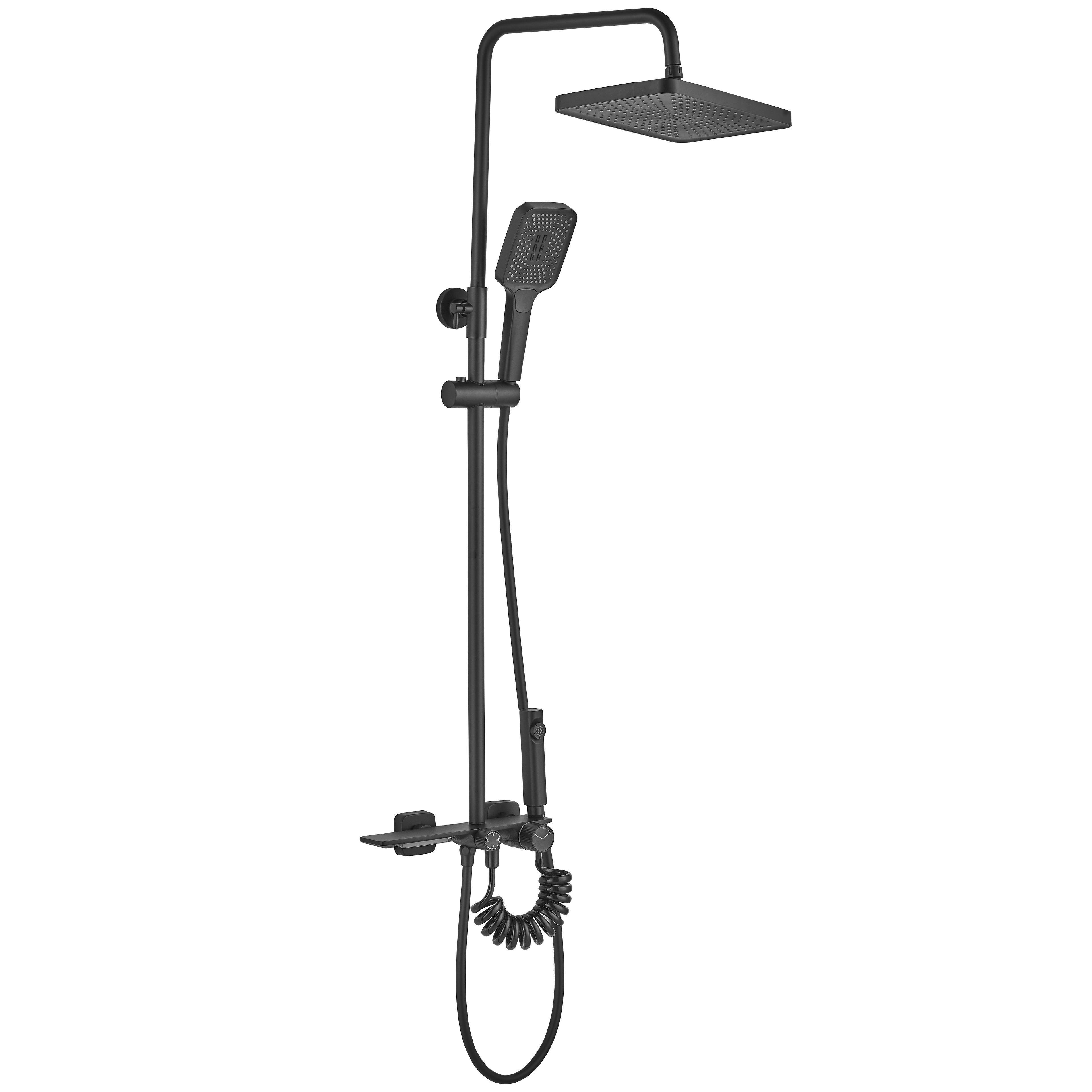 Shower set REA HELIX Black