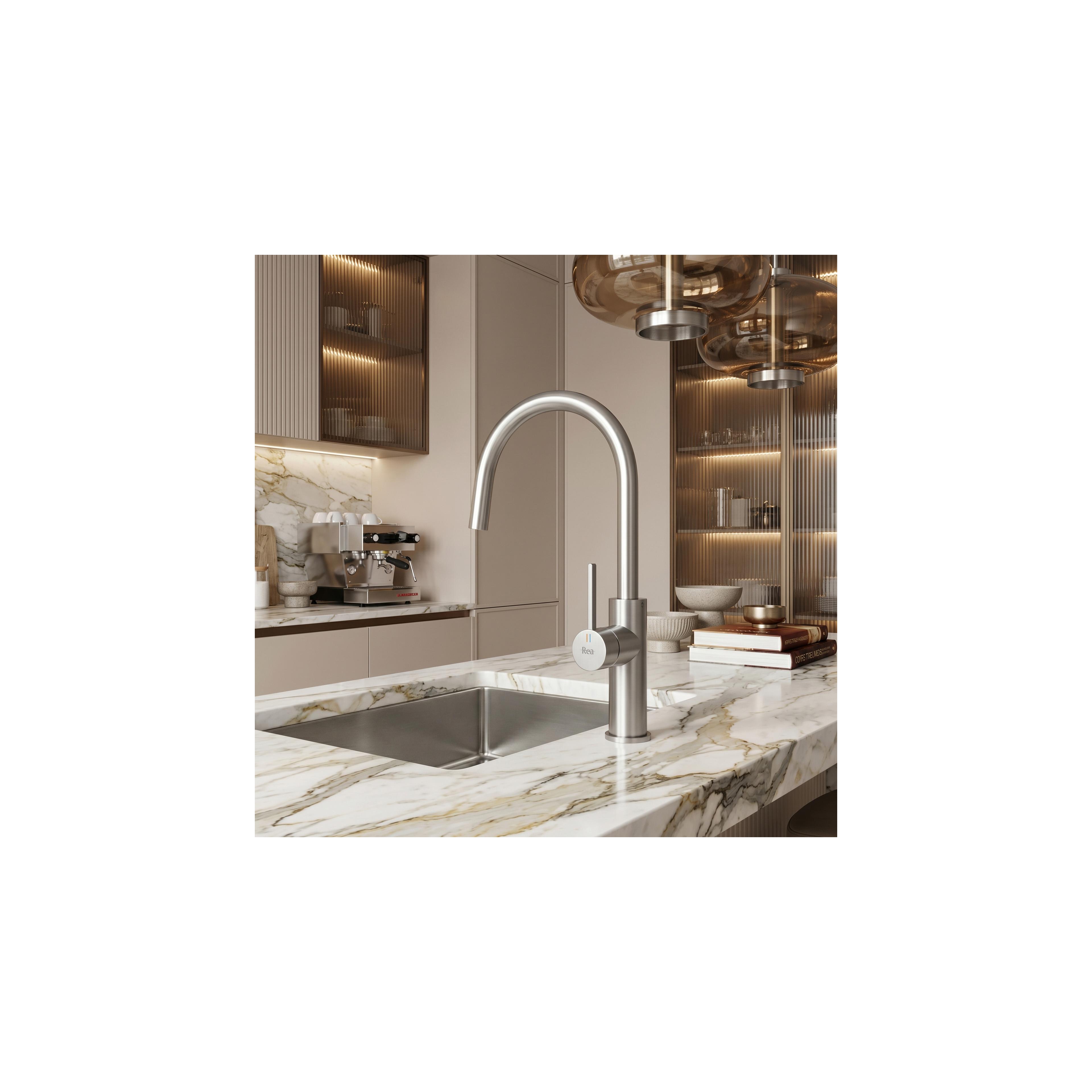 Kitchen faucet REA Rivo Brush Nickel