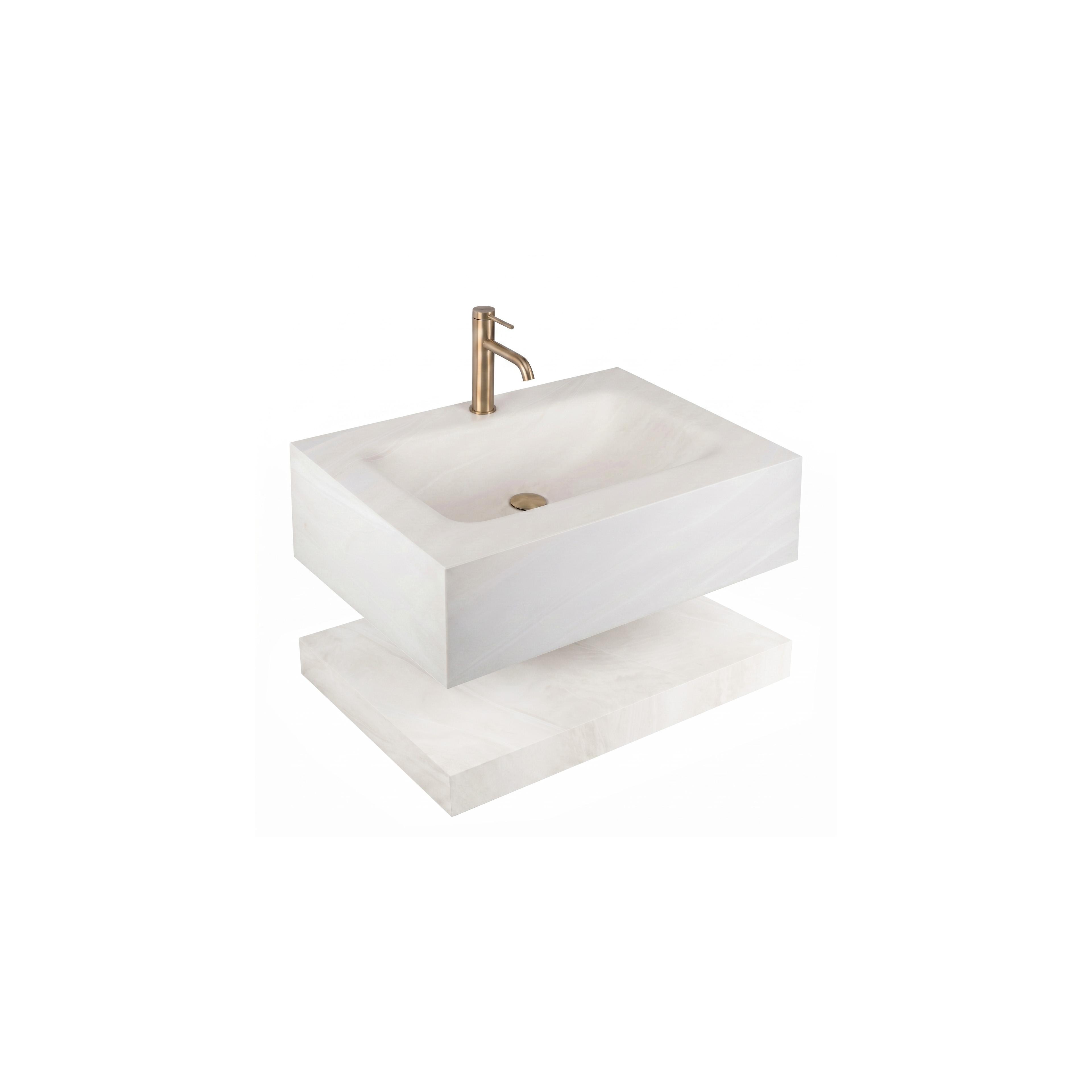 Wandwaschbecken mit Ablage Rea Apollo Gran Cloud Sky 70
