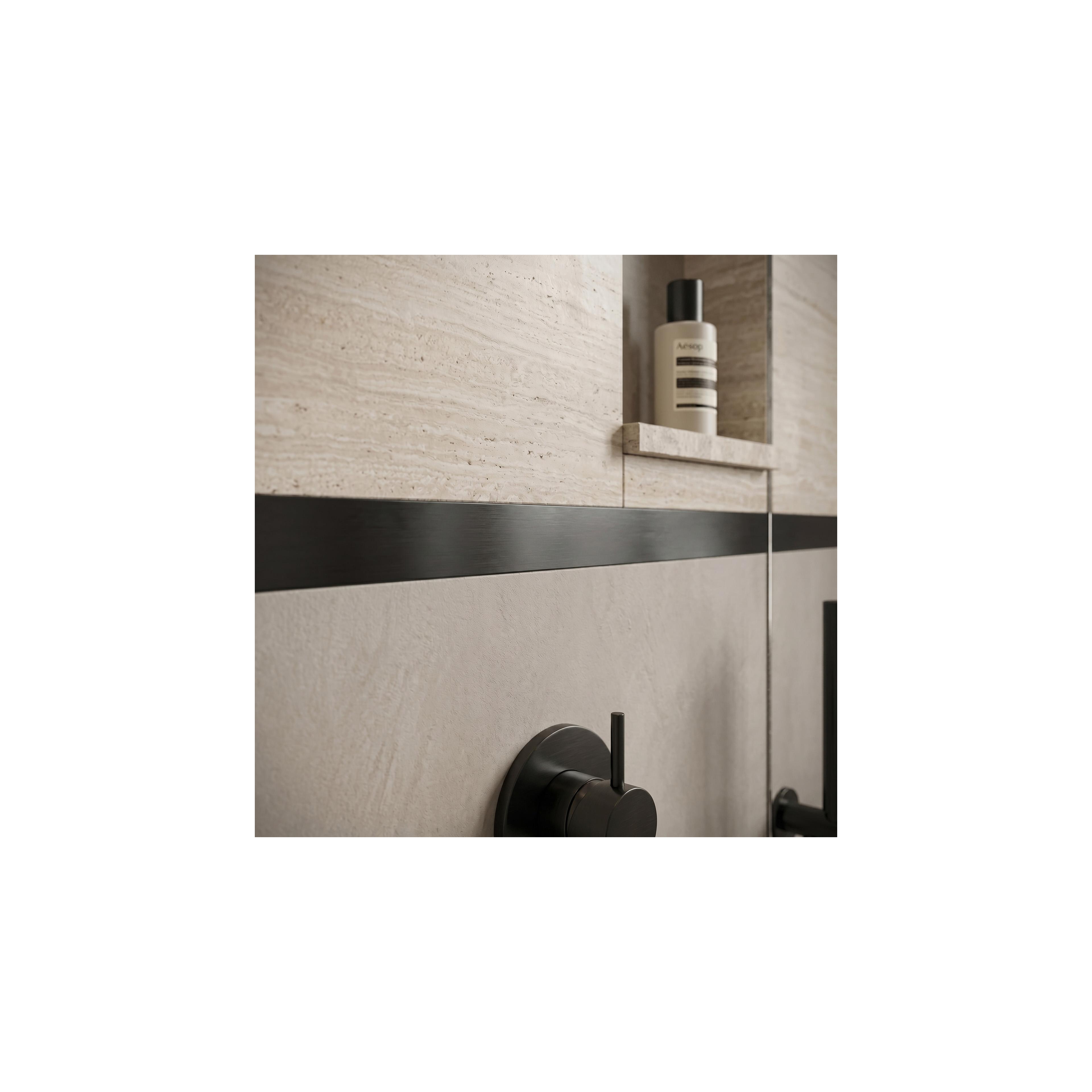 Self-adhesive decorative trim Rea P14454CD 3,8cm Brush Black