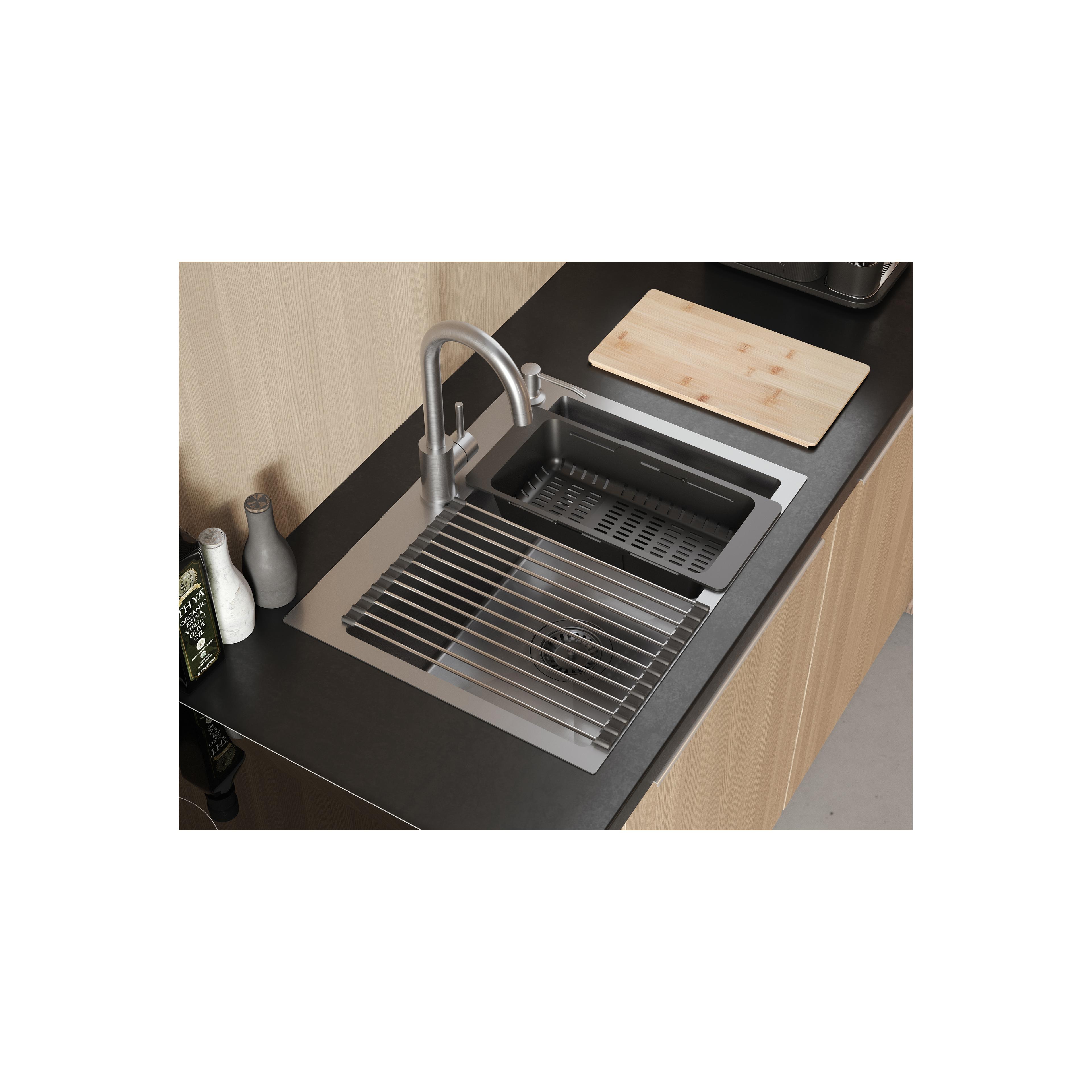 Čelični sudoper LUKE 110 WORKSTATION BRUSH NICKEL