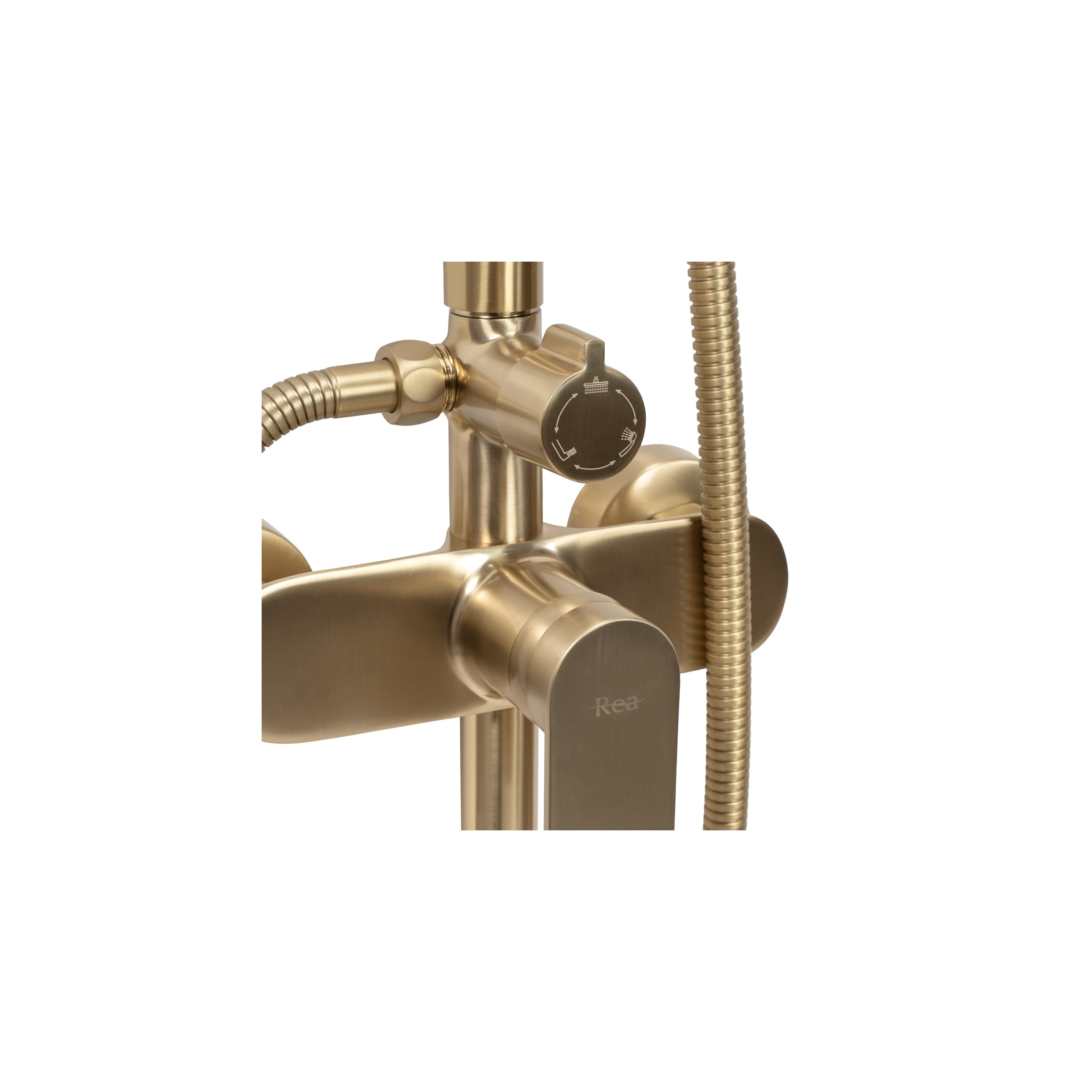 Duschgarnitur Rea VERSO BRUSHED GOLD