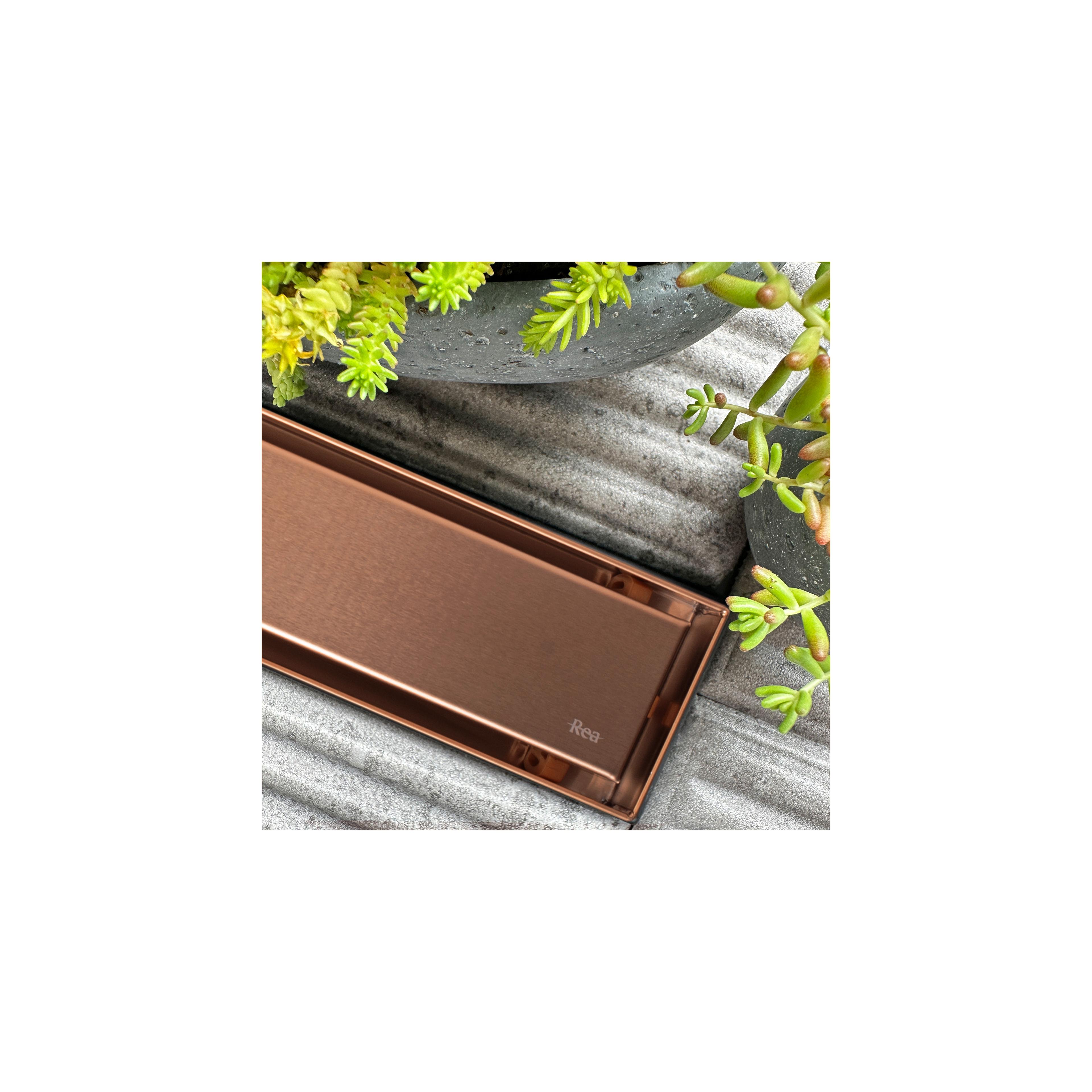 Odtokový žlab REA Neox pro Brushed Copper 100