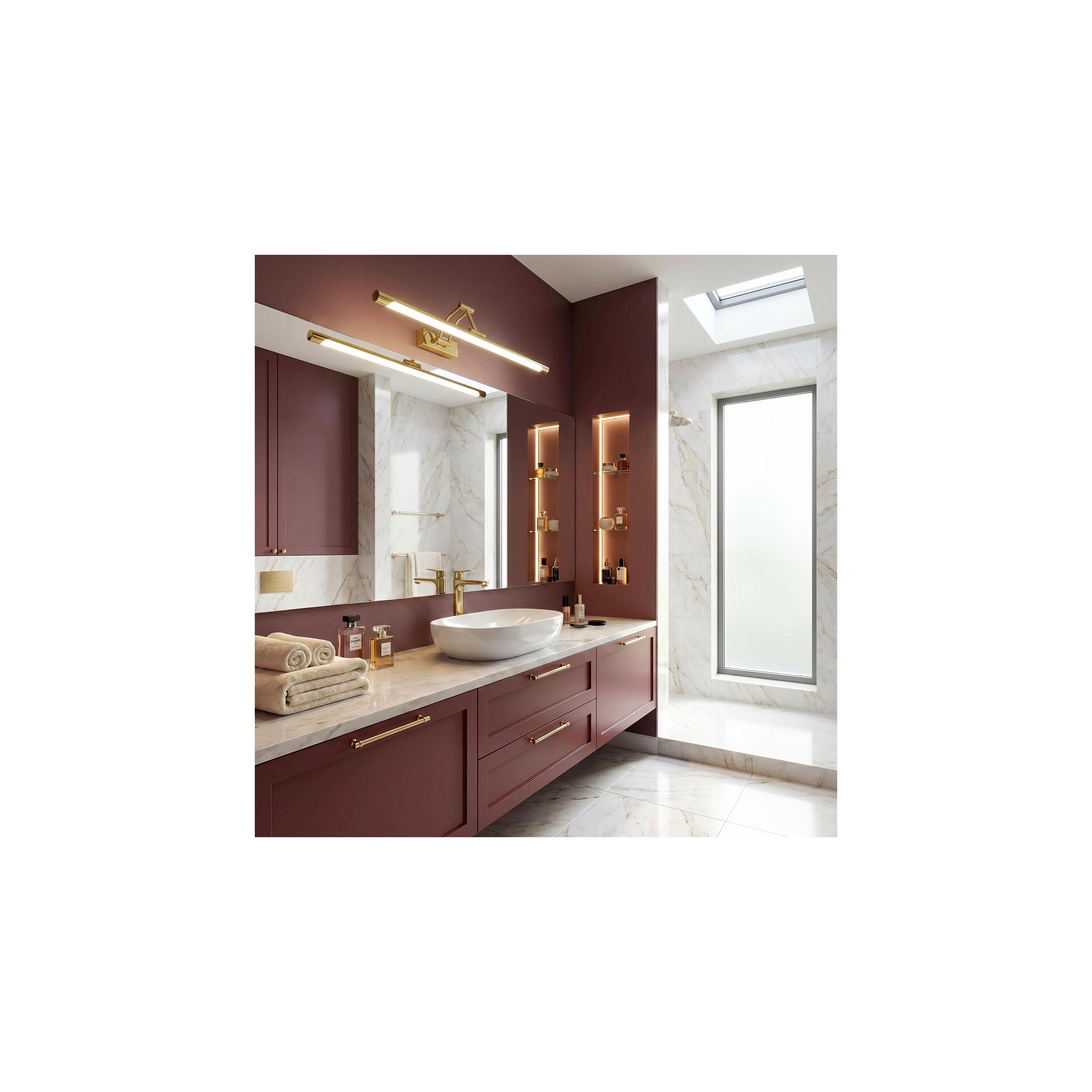 Bad LED-Wandleuchte SWE020-1W 60cm Gold