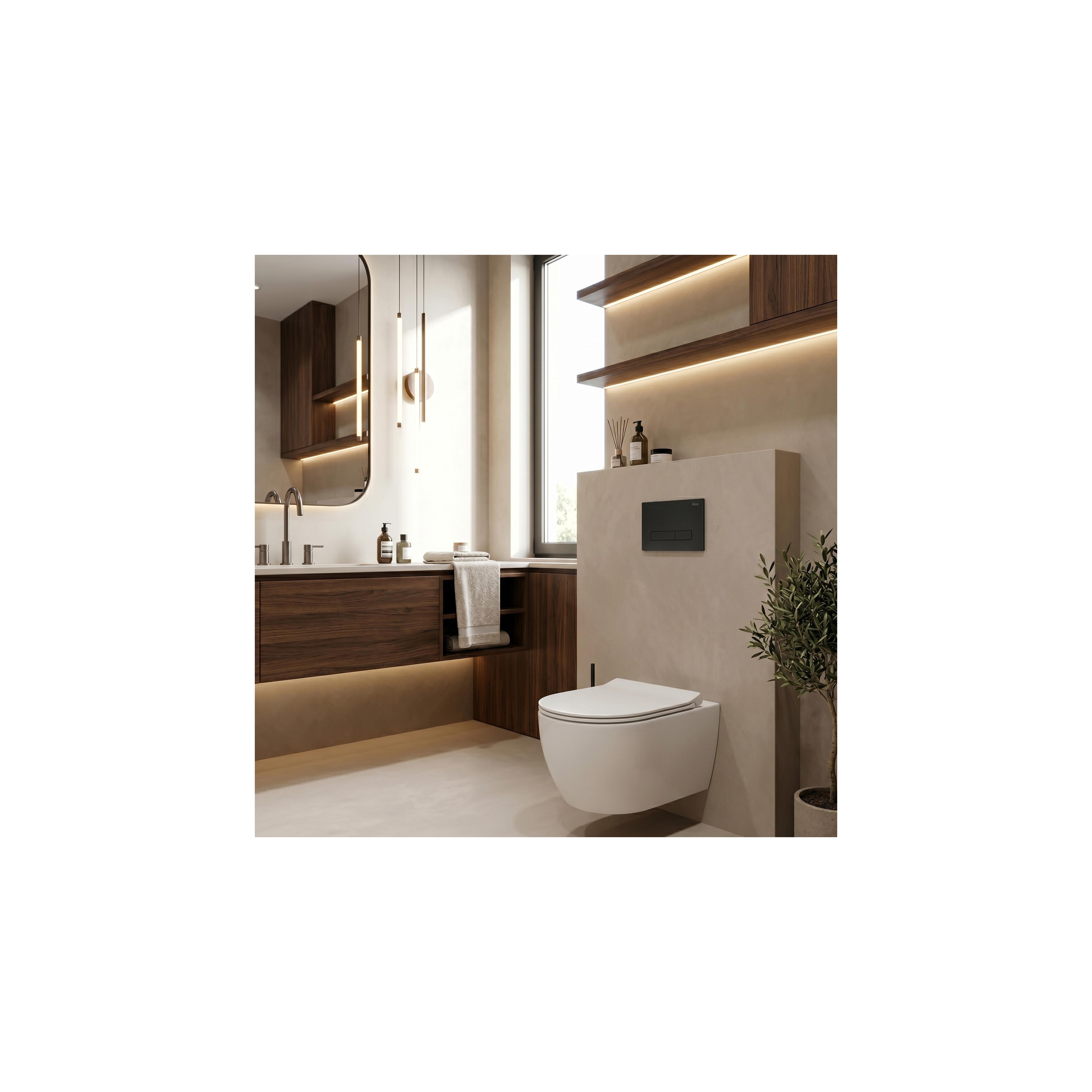 Dugme za okvir za WC školjku Rea HD K011A-Q i Slim 024N Black