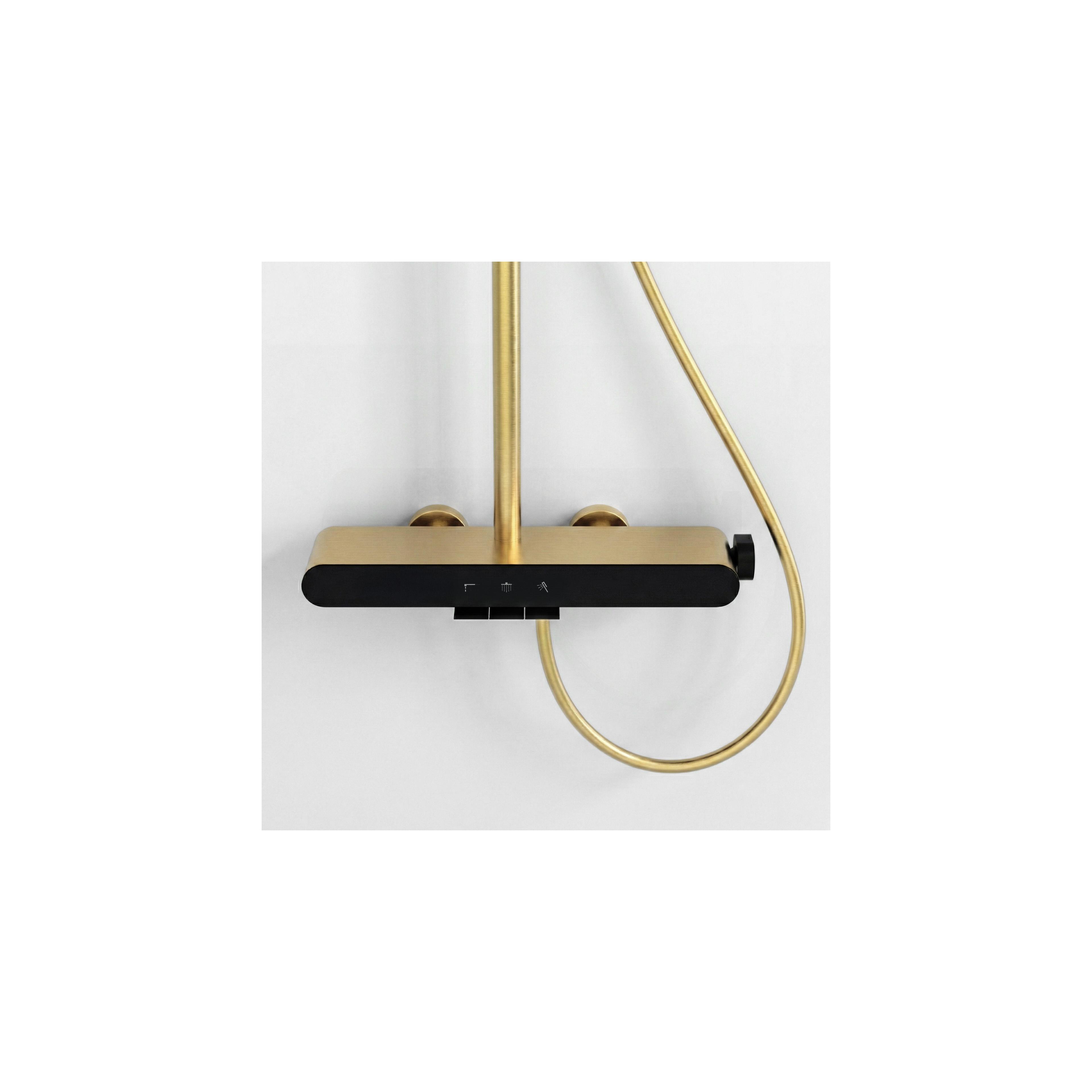 Ρυθμιζόμενη Στήλη Ντουζ REA Farel Brush Gold 87 - 128 εκ.