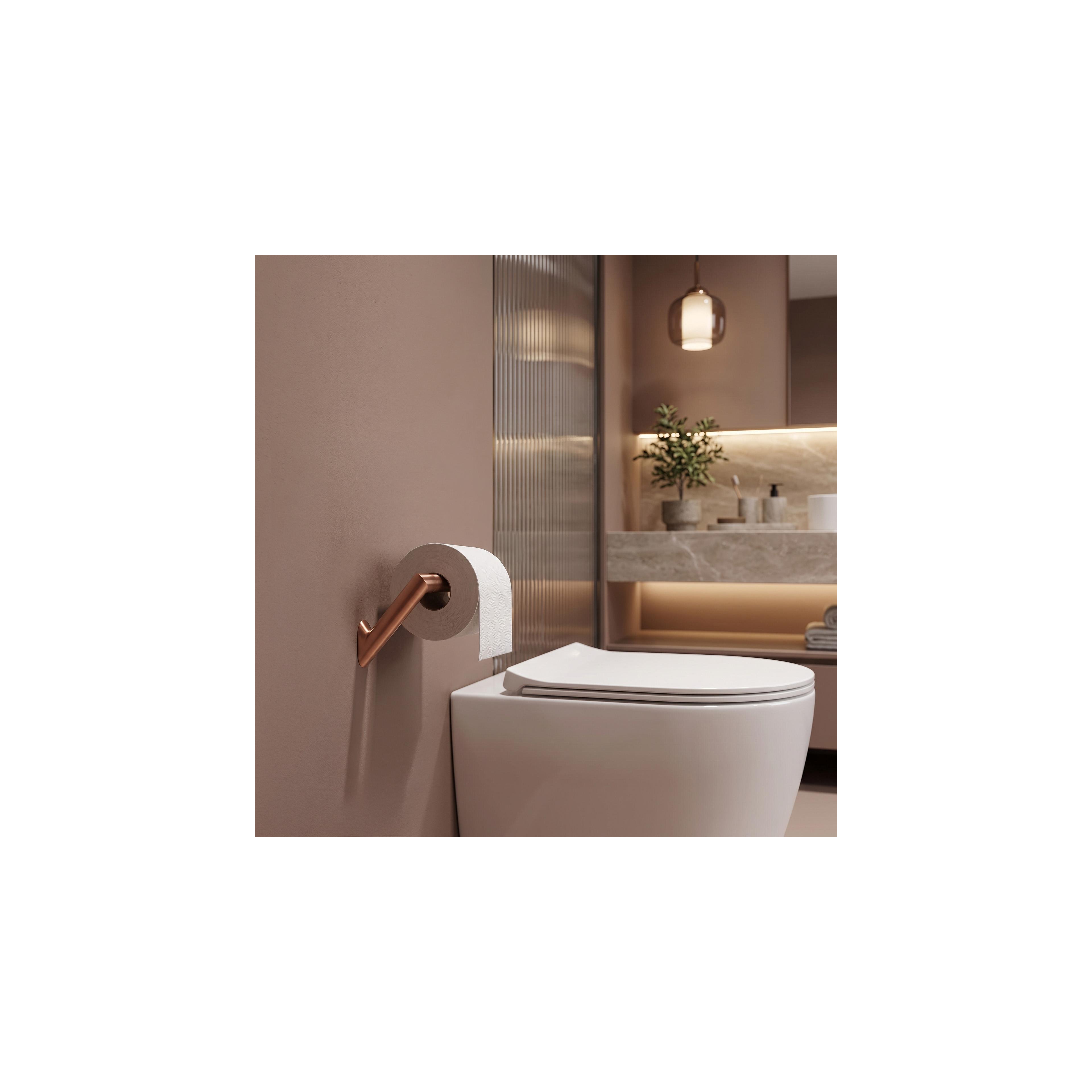 Toilet paper holder Will Brush Copper