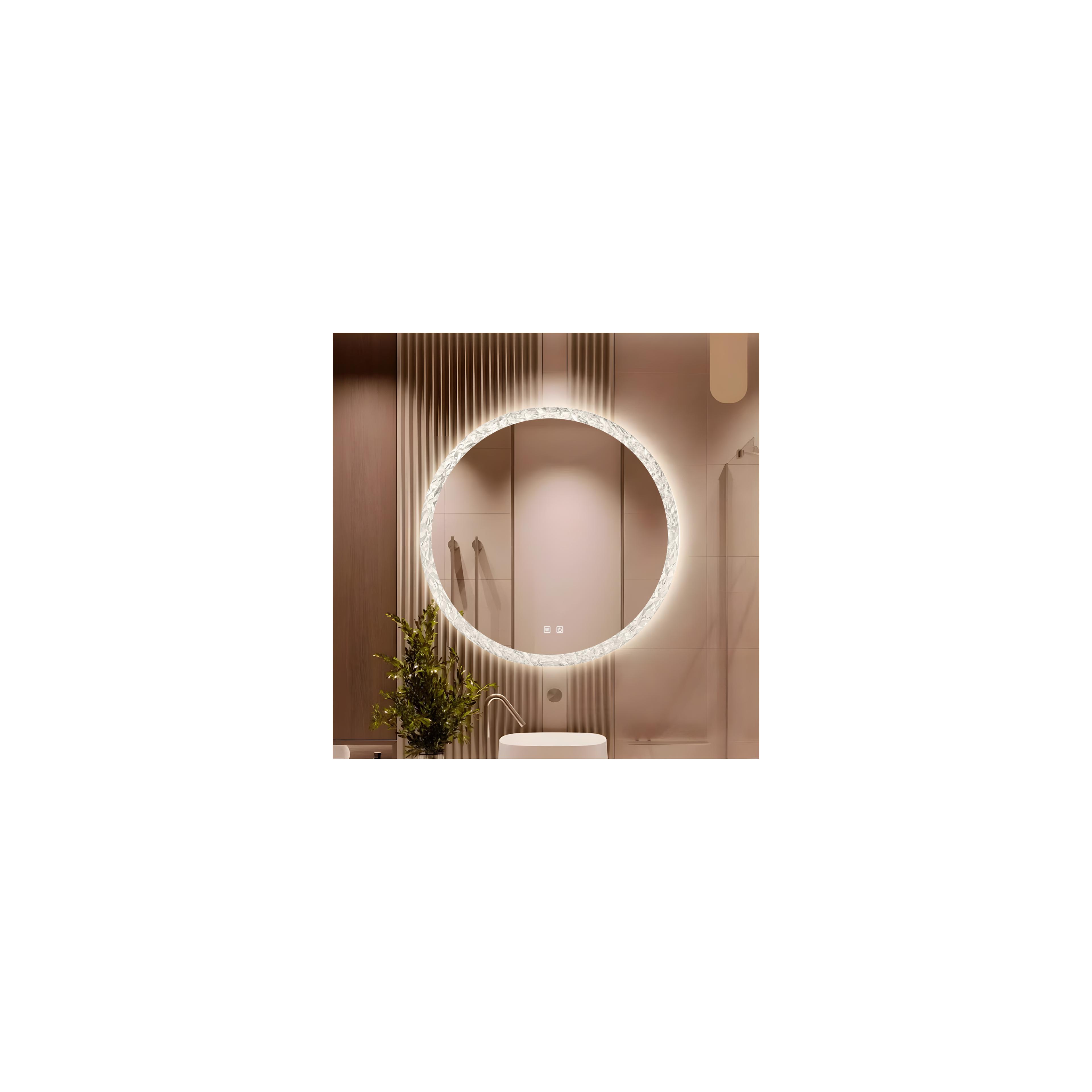 Veidrodis LED 80cm 108