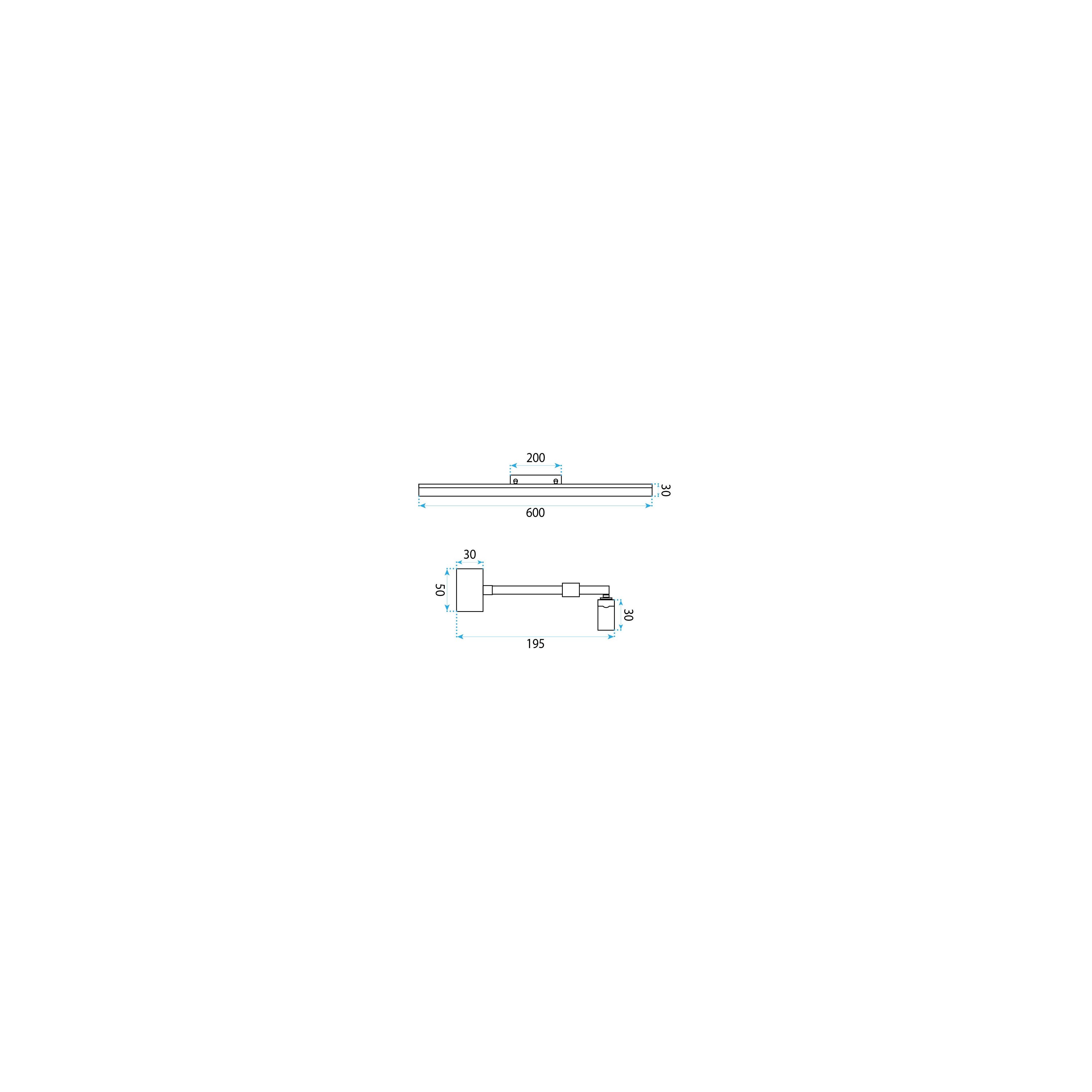 Vannitoa seina LED-valgusti APP1876-1W 60cm BRUSH GOLD
