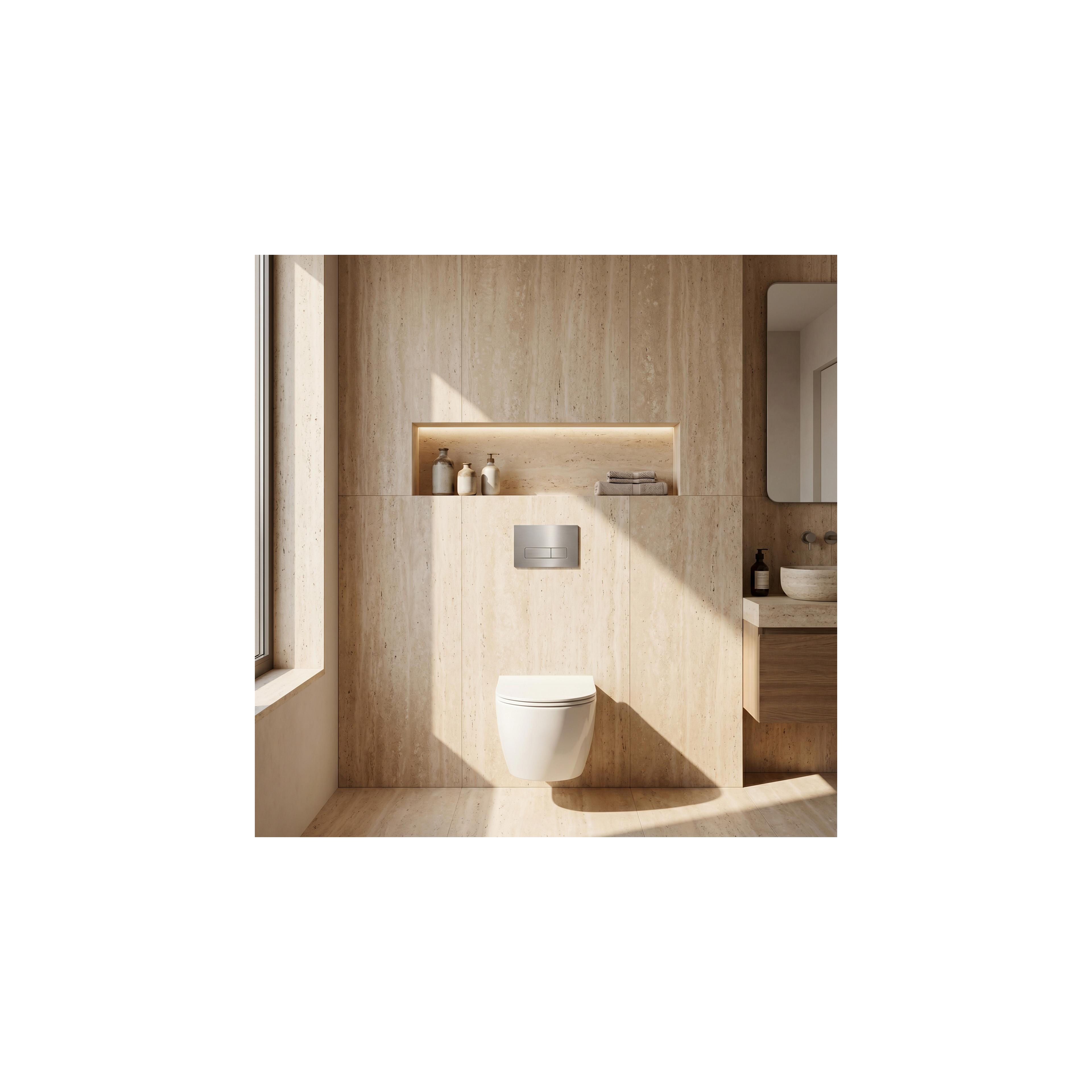 Concealed WC Frame Set Slim 024N with Titan T Brush Steel