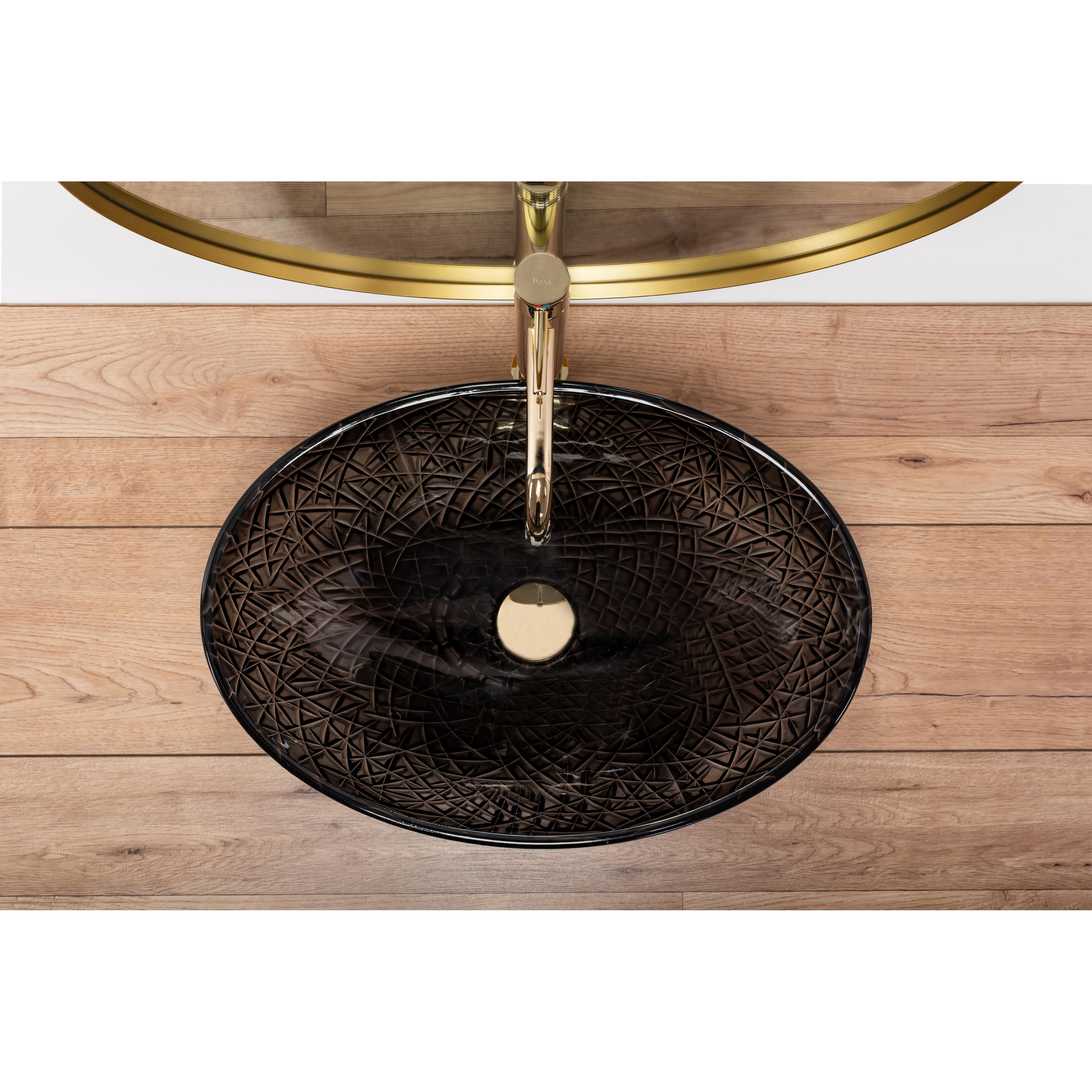Lavabo sobre encimera REA FROST BLACK