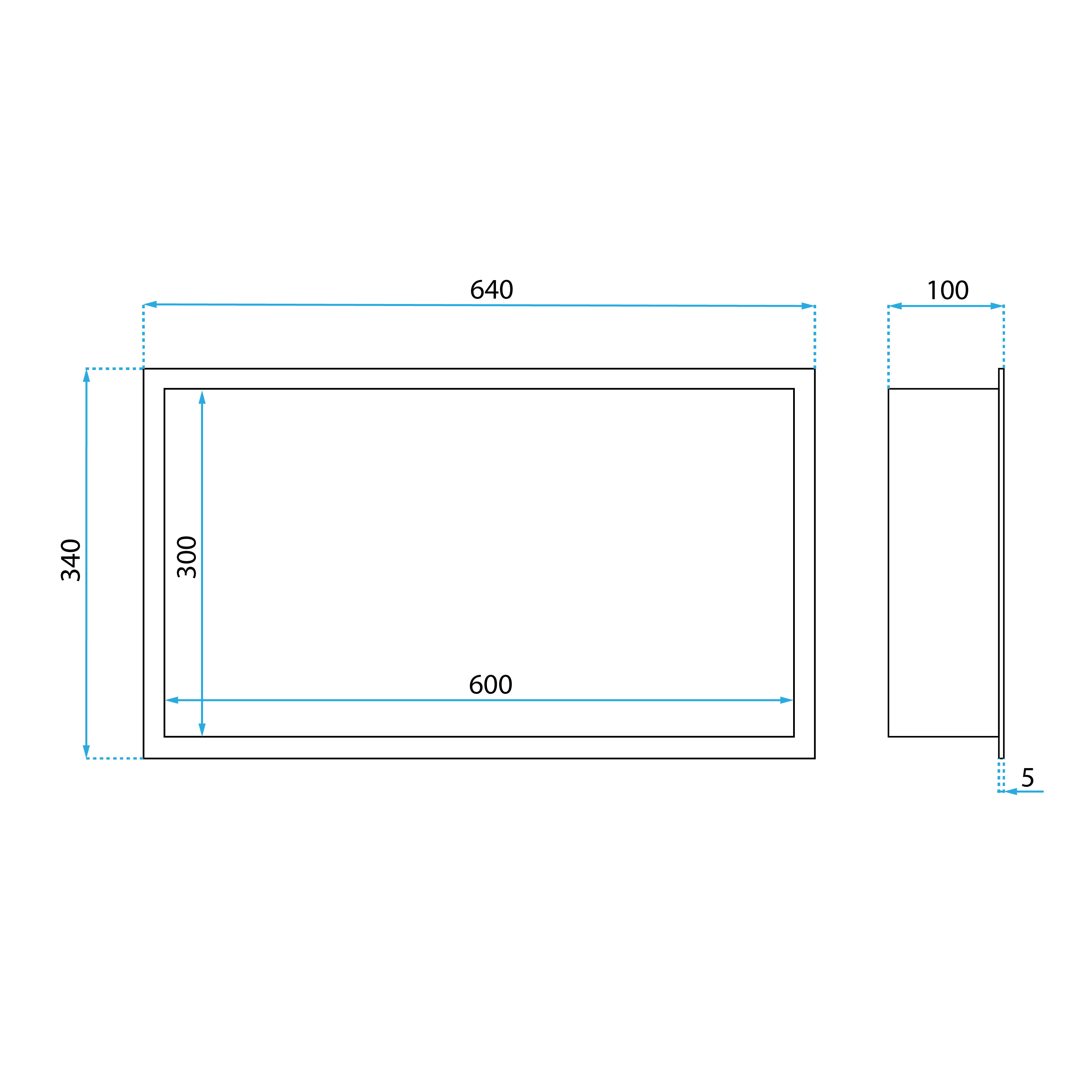 bathroom shelf LED 30x60 brush gold