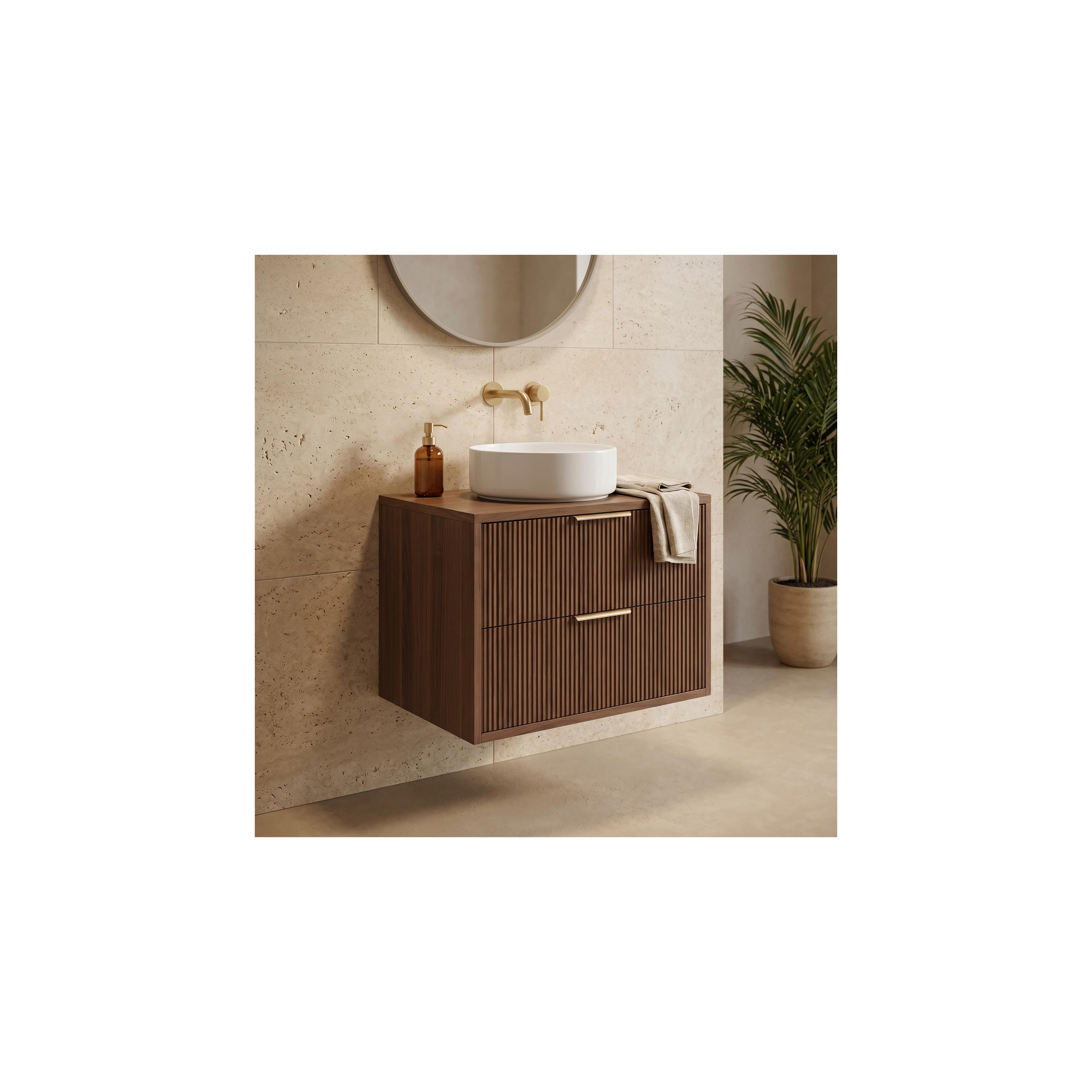 Bathroom vanity cabinet Rea Mono 60cm Brown