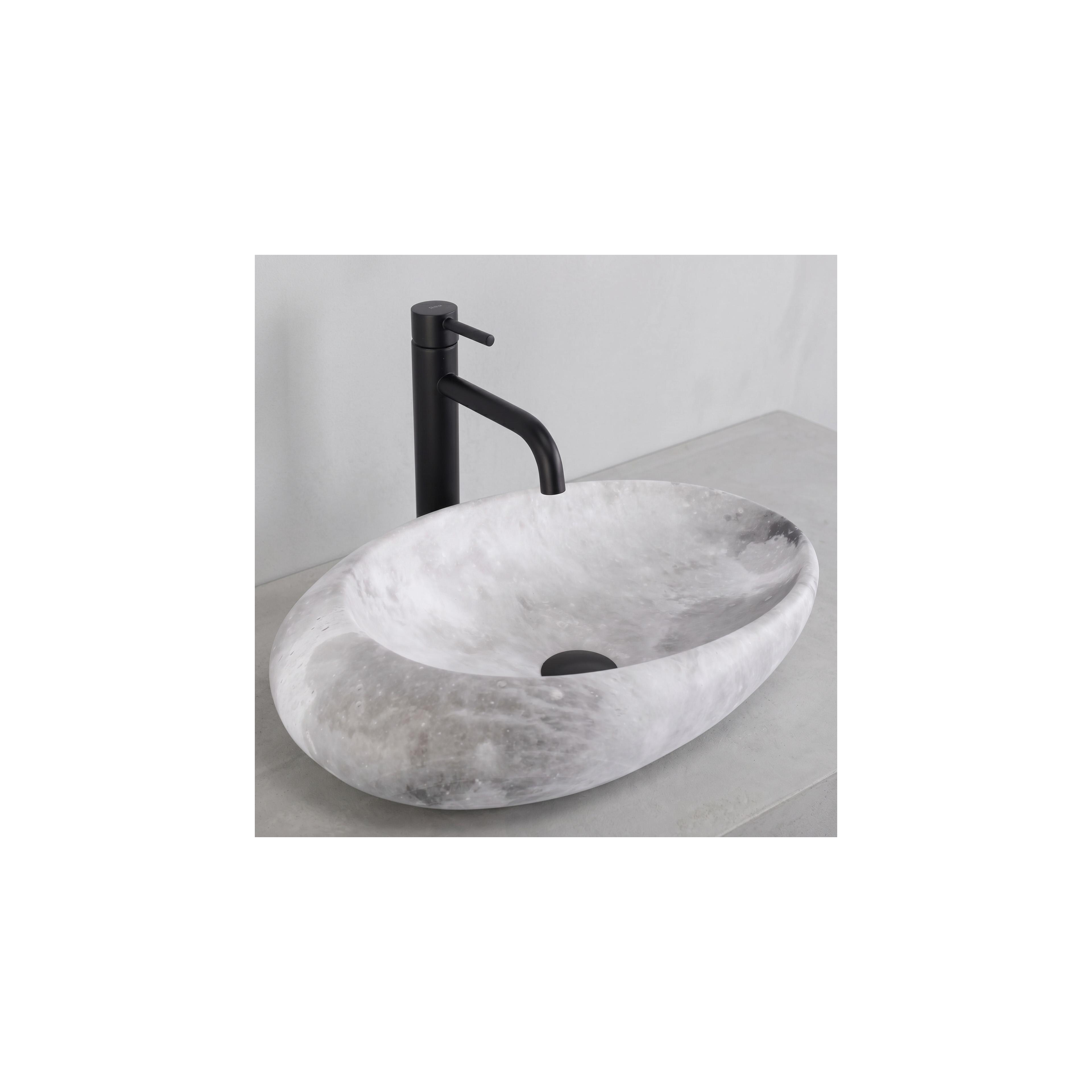 Νιπτήρας πάγκου Rea Roxy C Stone L.GREY 49 x 31 x 13.5 cm