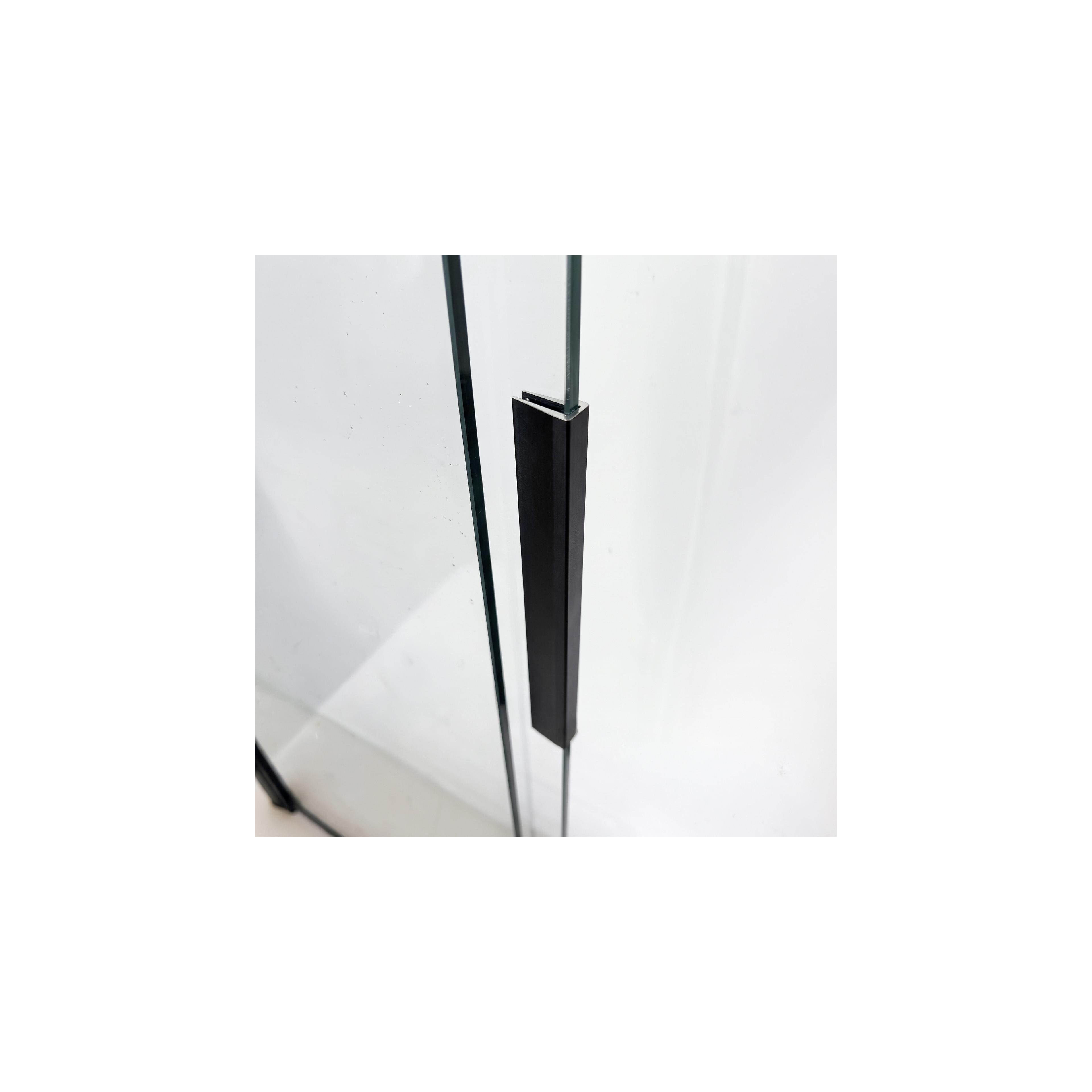 Paravento vasca scorrevole REA Dario Black 80